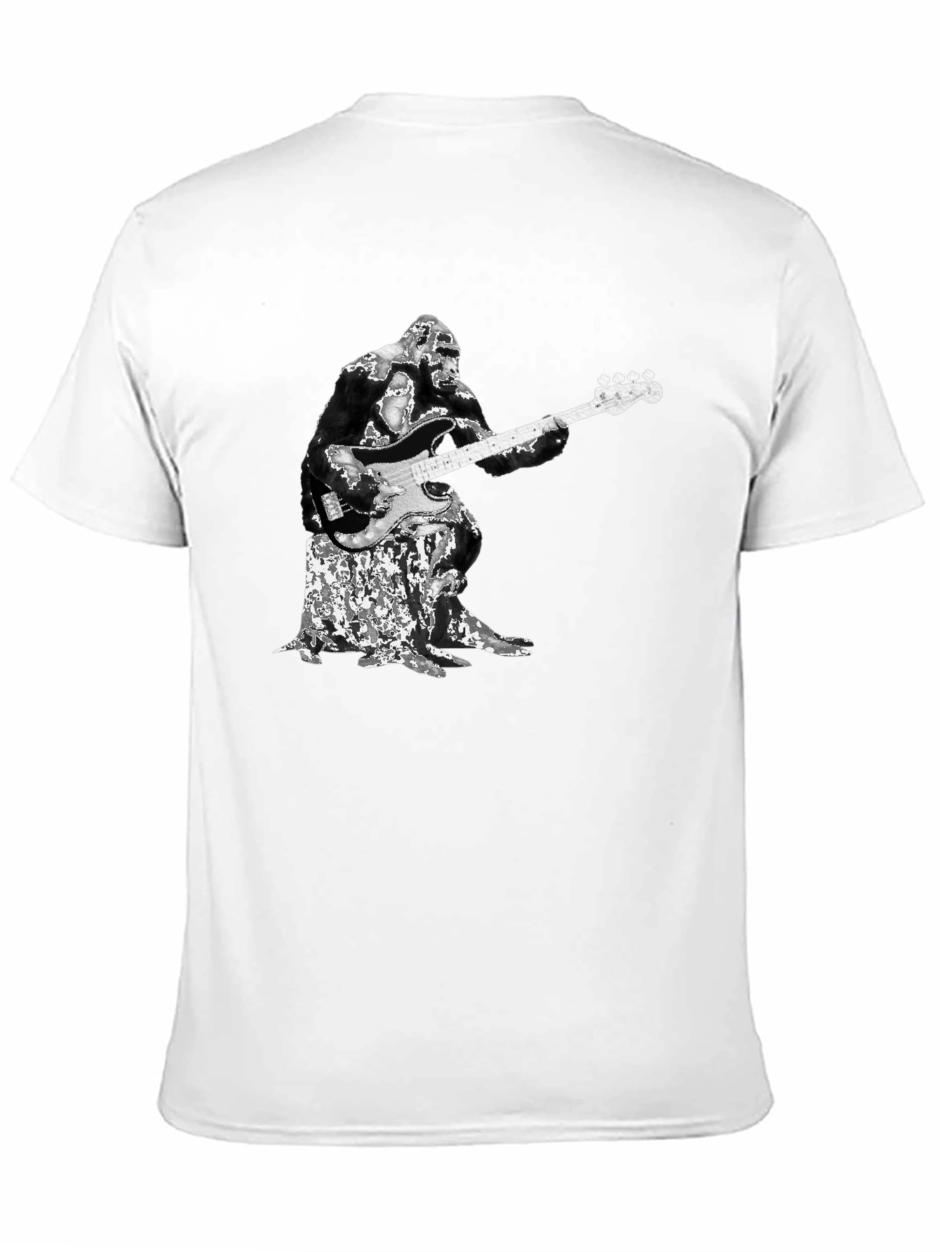 Black Gorilla Bass Player Graphic T-Shirt view 11