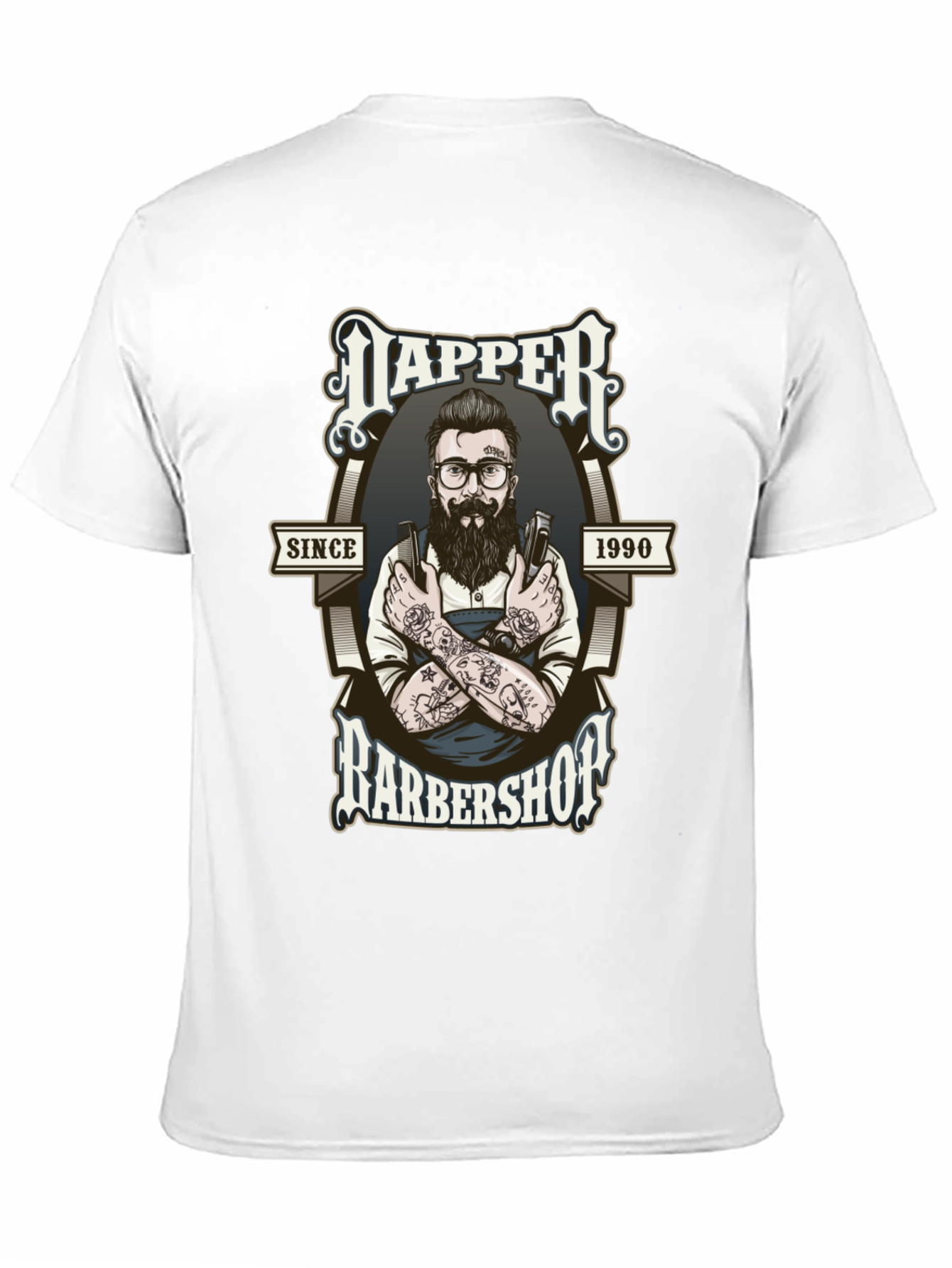 Dapper Barbershop Graphic Tee - Black - 11