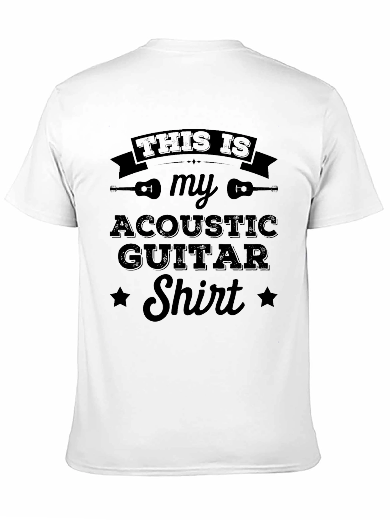 Black Acoustic Guitar Shirt - Musician Gift view 11