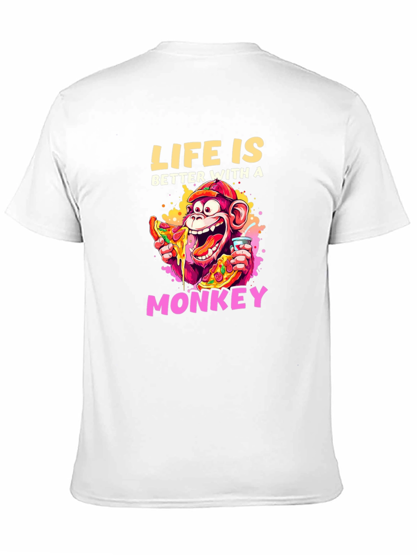 Black Life is Better with a Monkey Graphic Tee view 11