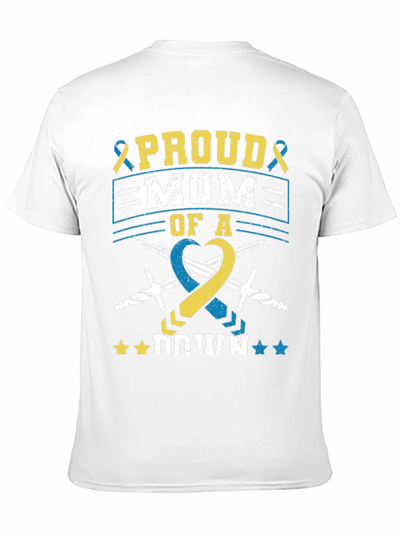 Black Proud Mom of a Down Syndrome Awareness T-Shirt view 11