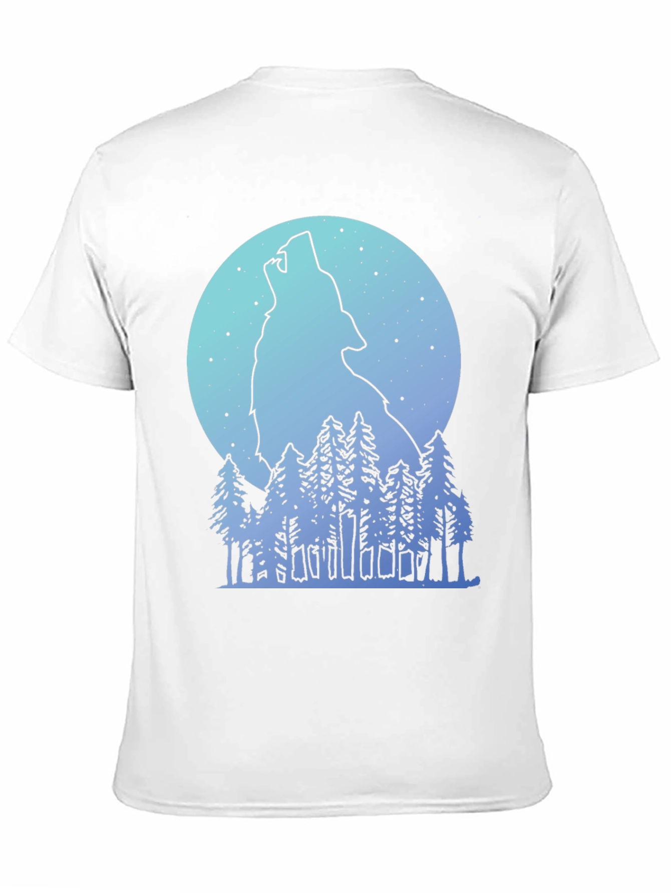 Black Wolf Howl Moon Graphic Tee view 11