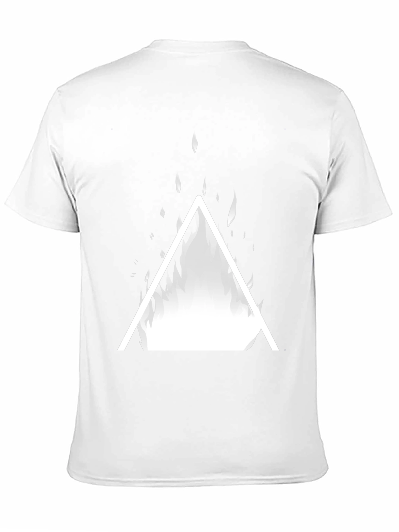 Black Geometric Fire Triangle Graphic Tee view 11