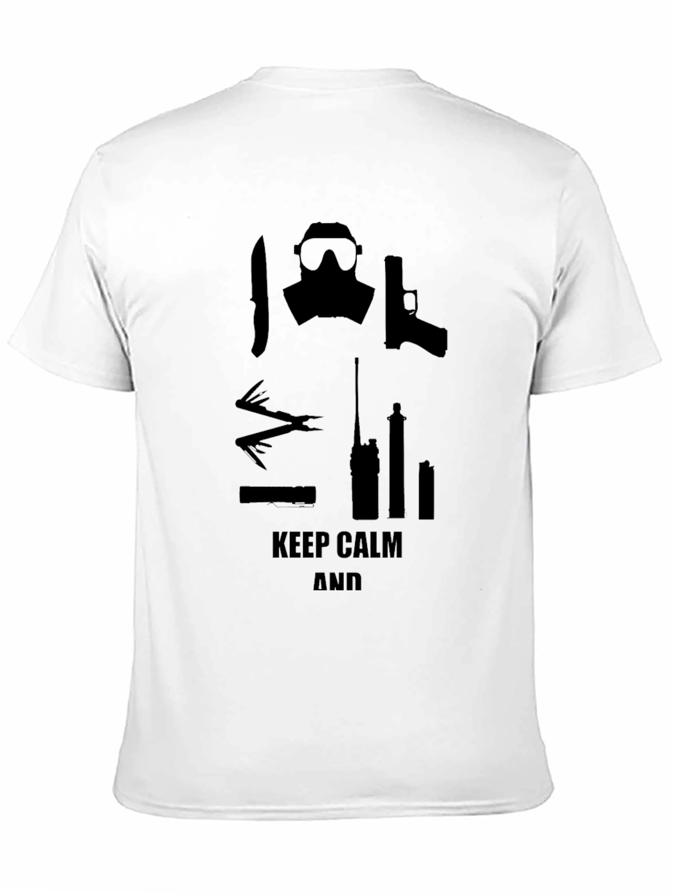Black Keep Calm Tactical T-Shirt view 11