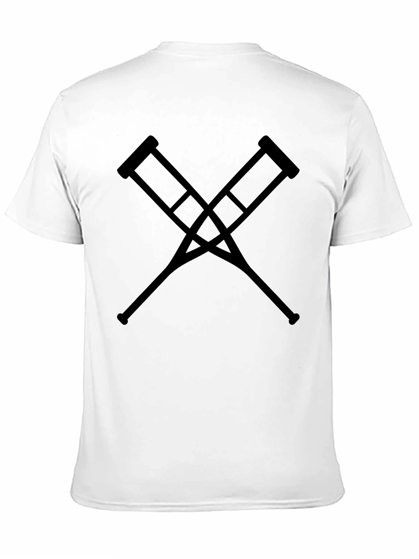 Black Criss Cross Crutches Black T-Shirt view 11