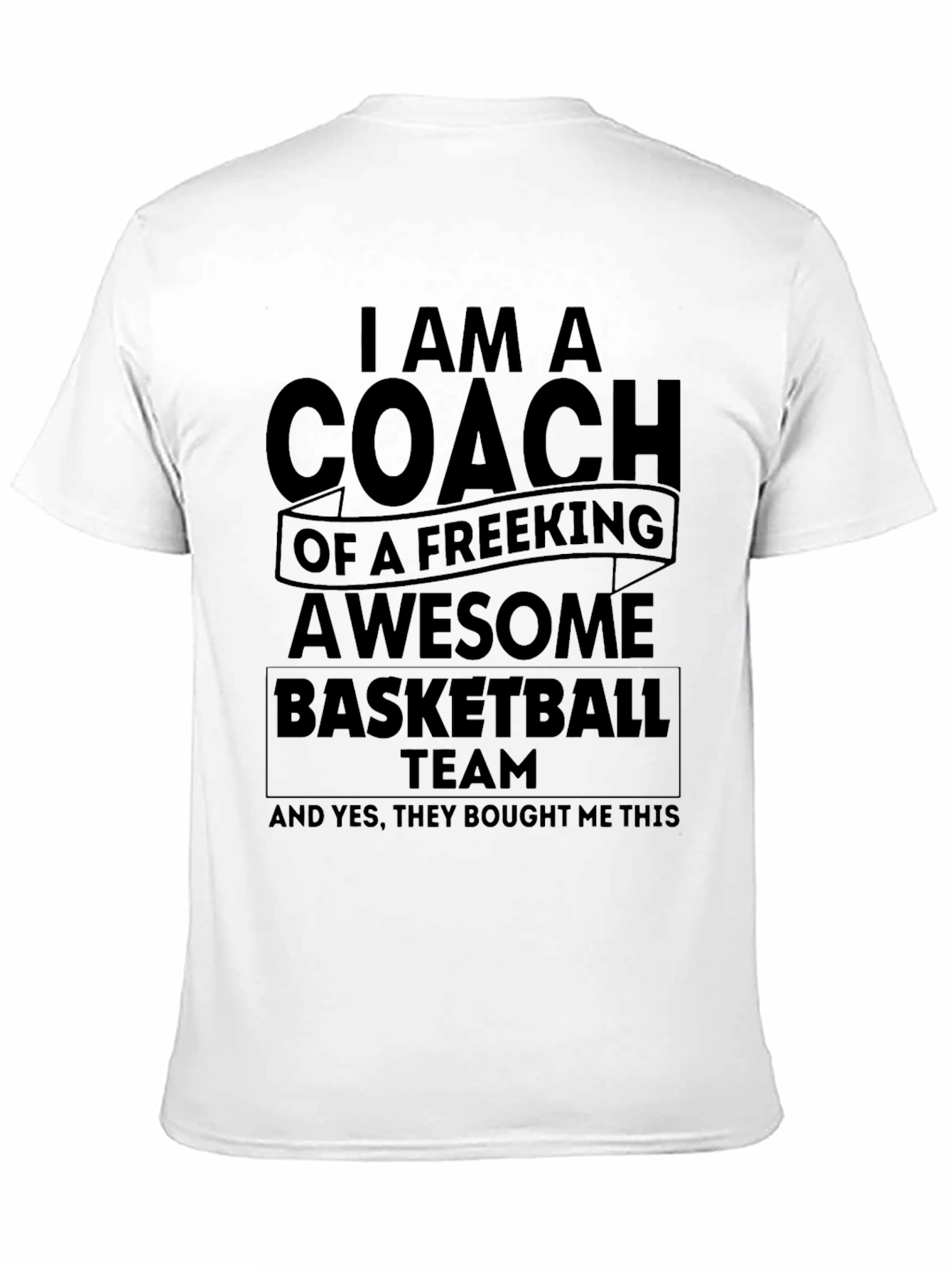 Black Awesome Basketball Coach T-Shirt - Freeking Team Gift view 11