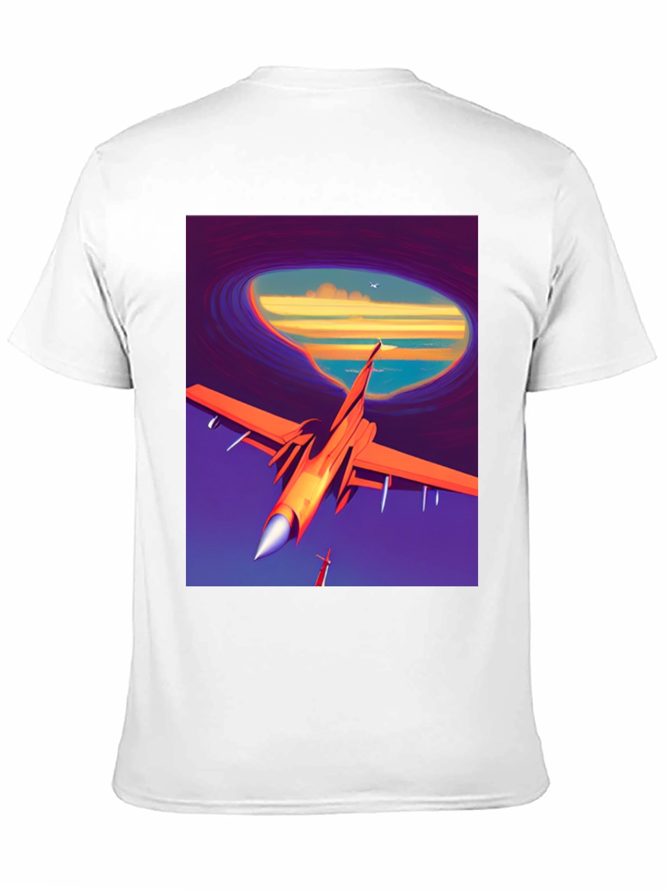 Black Retro Airplane T-Shirt - Artistic Aviation Tee view 11