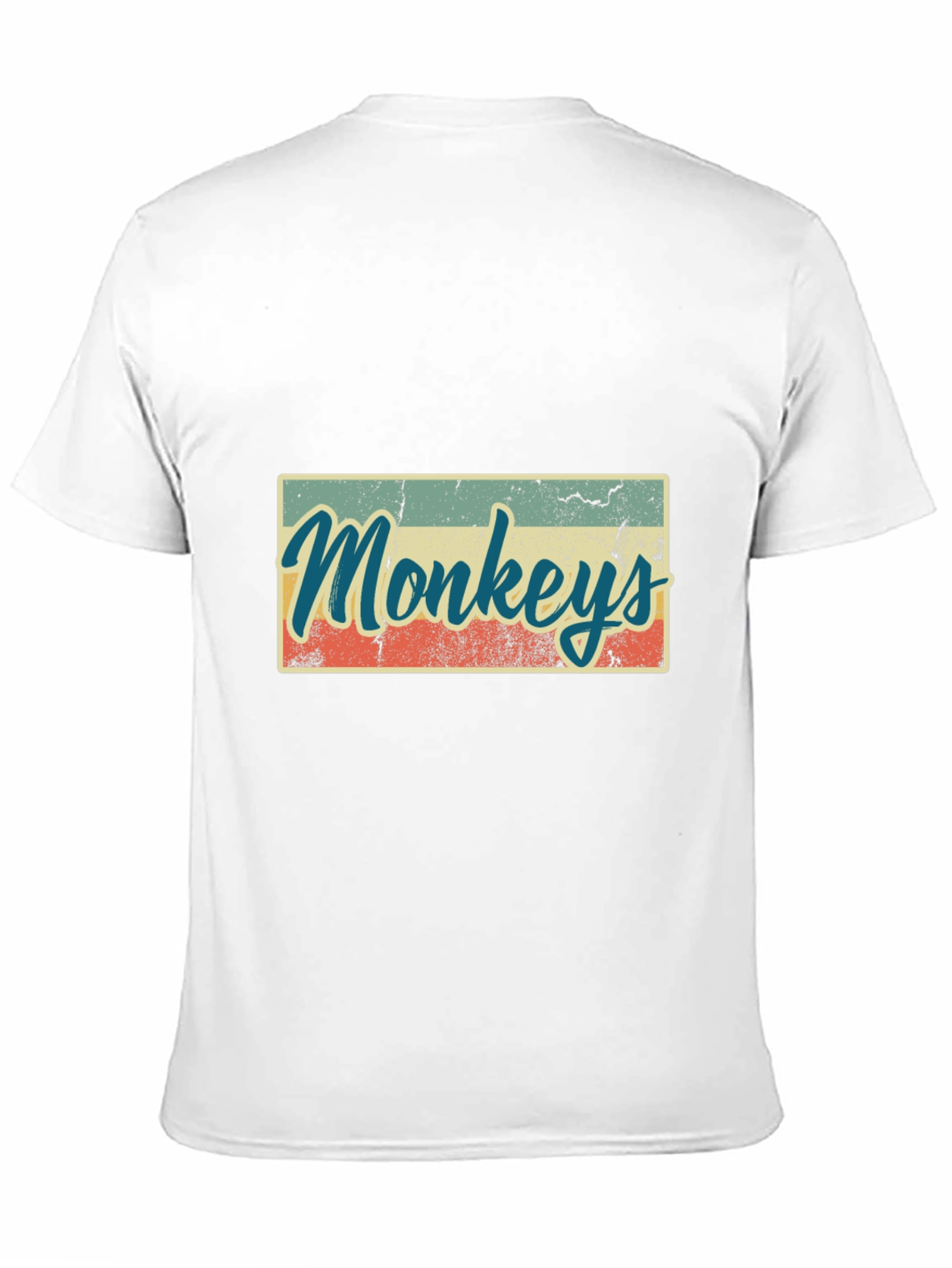 Black Retro Monkeys Graphic Tee - Vintage Style T-Shirt view 11