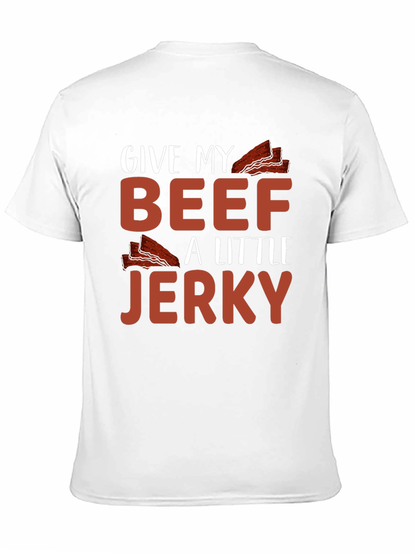 Black Funny Beef Jerky T-Shirt - "Give My Beef A Little Jerky" view 11