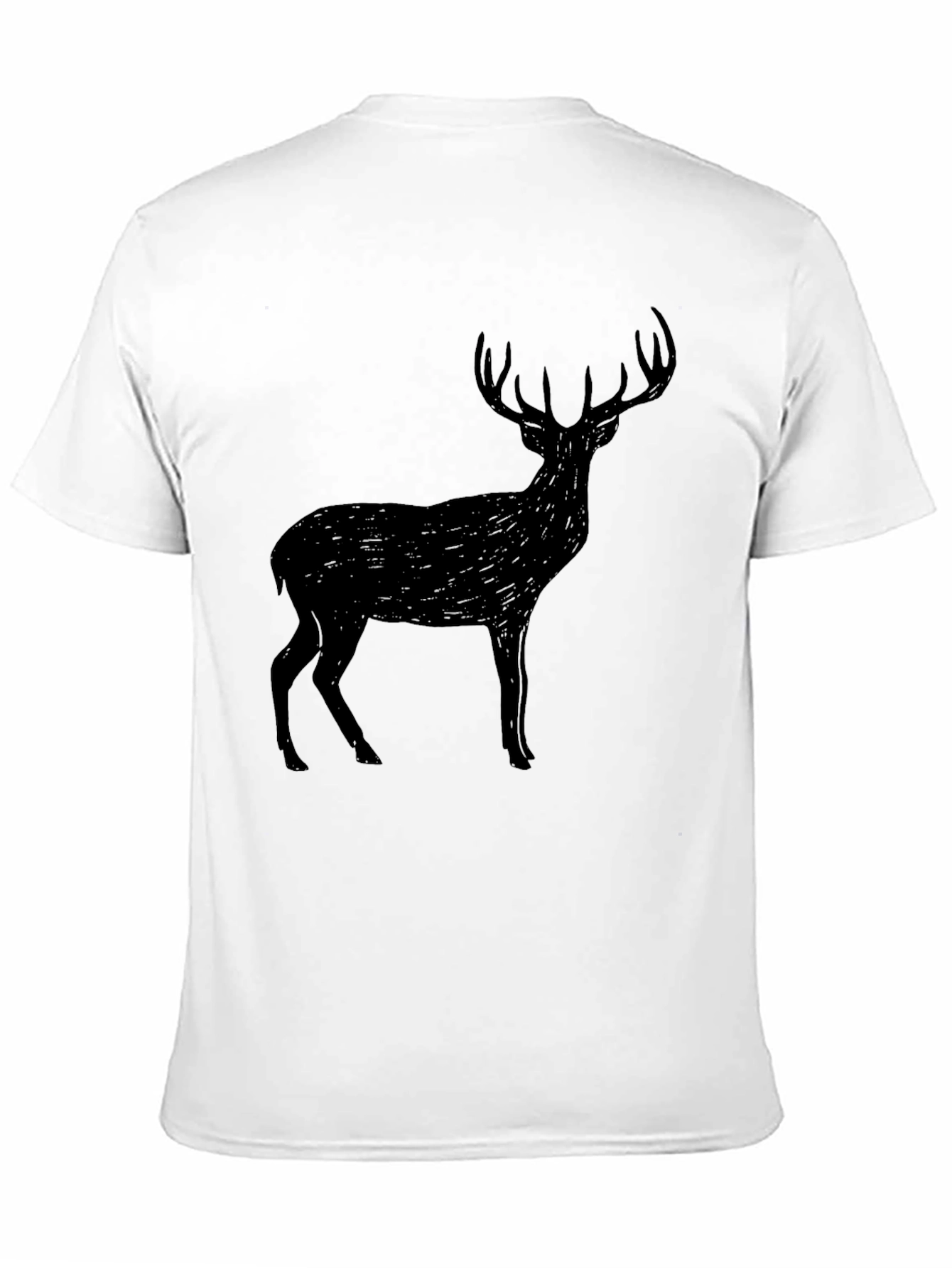 Black Black Deer Graphic T-Shirt - Men's Casual Tee view 11