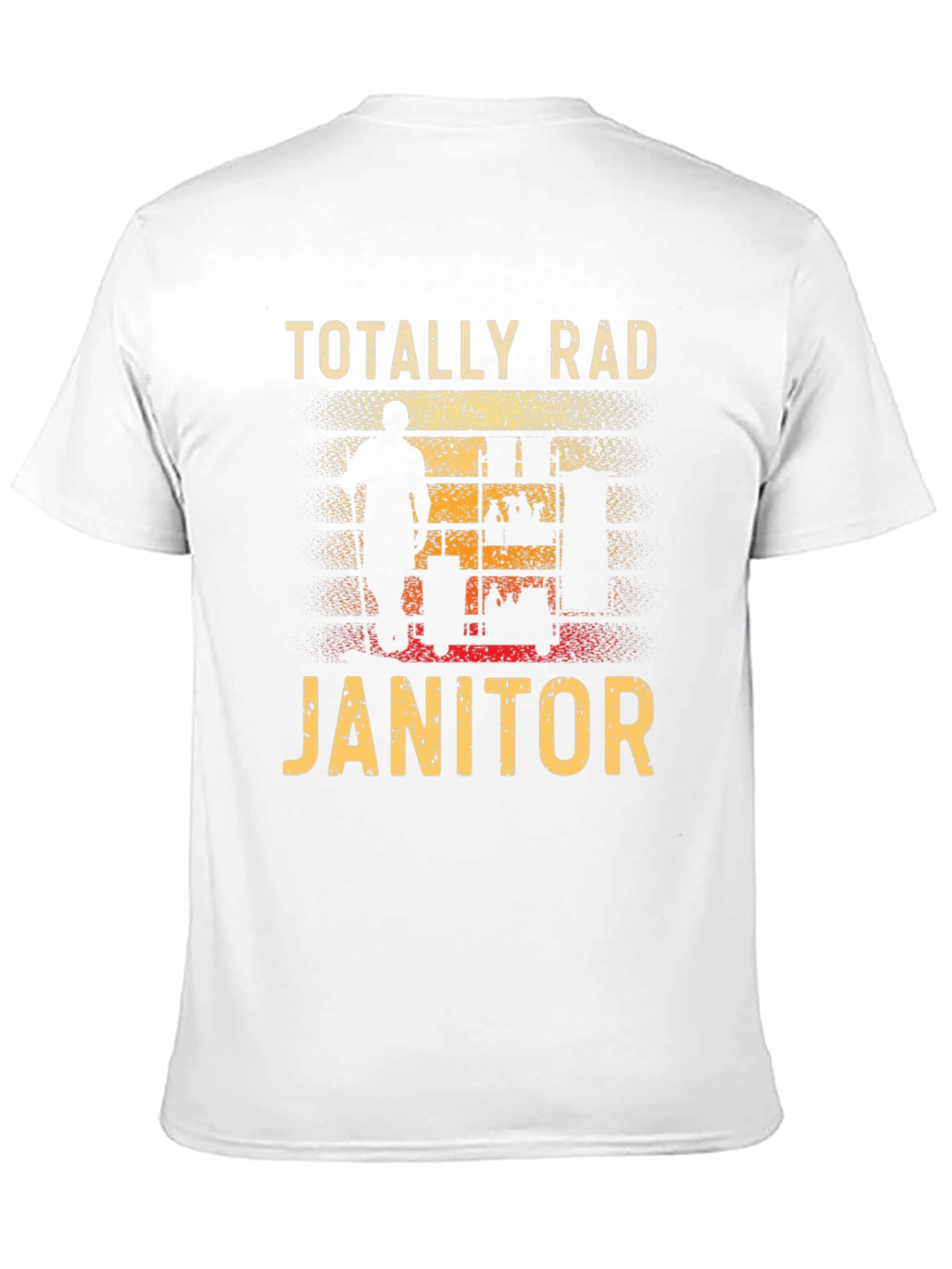 Black Totally Rad Janitor Graphic T-Shirt view 11