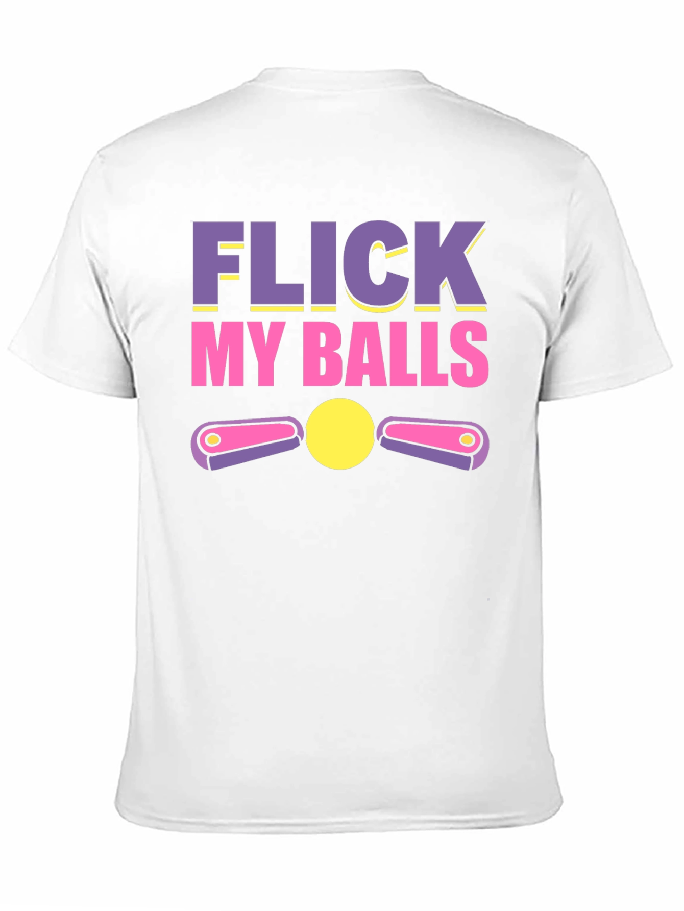 Black Flick My Balls Pinball Humor T-Shirt view 11