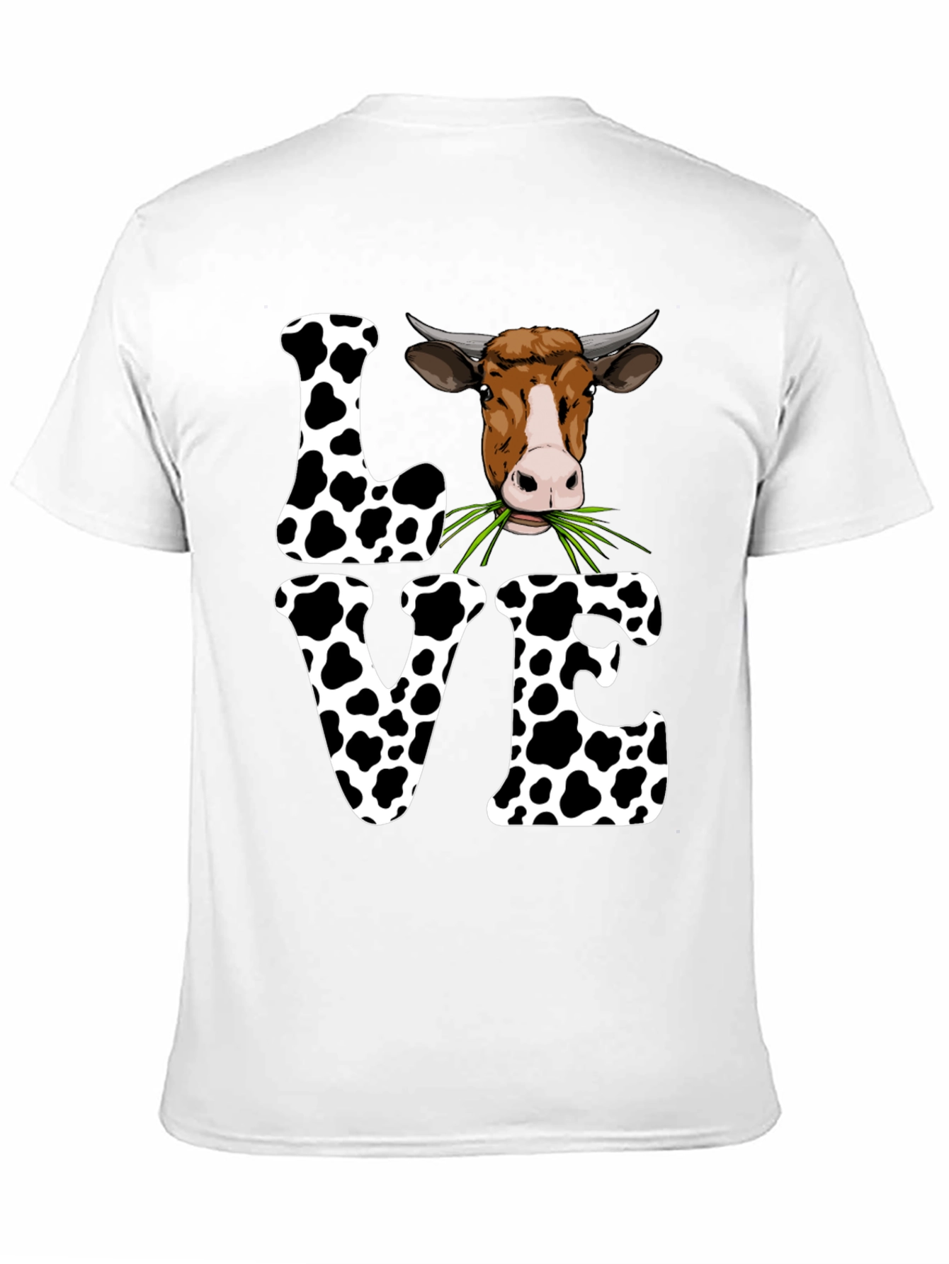 Black Cow Love Graphic Tee - Cute Farm Animal T-Shirt view 11