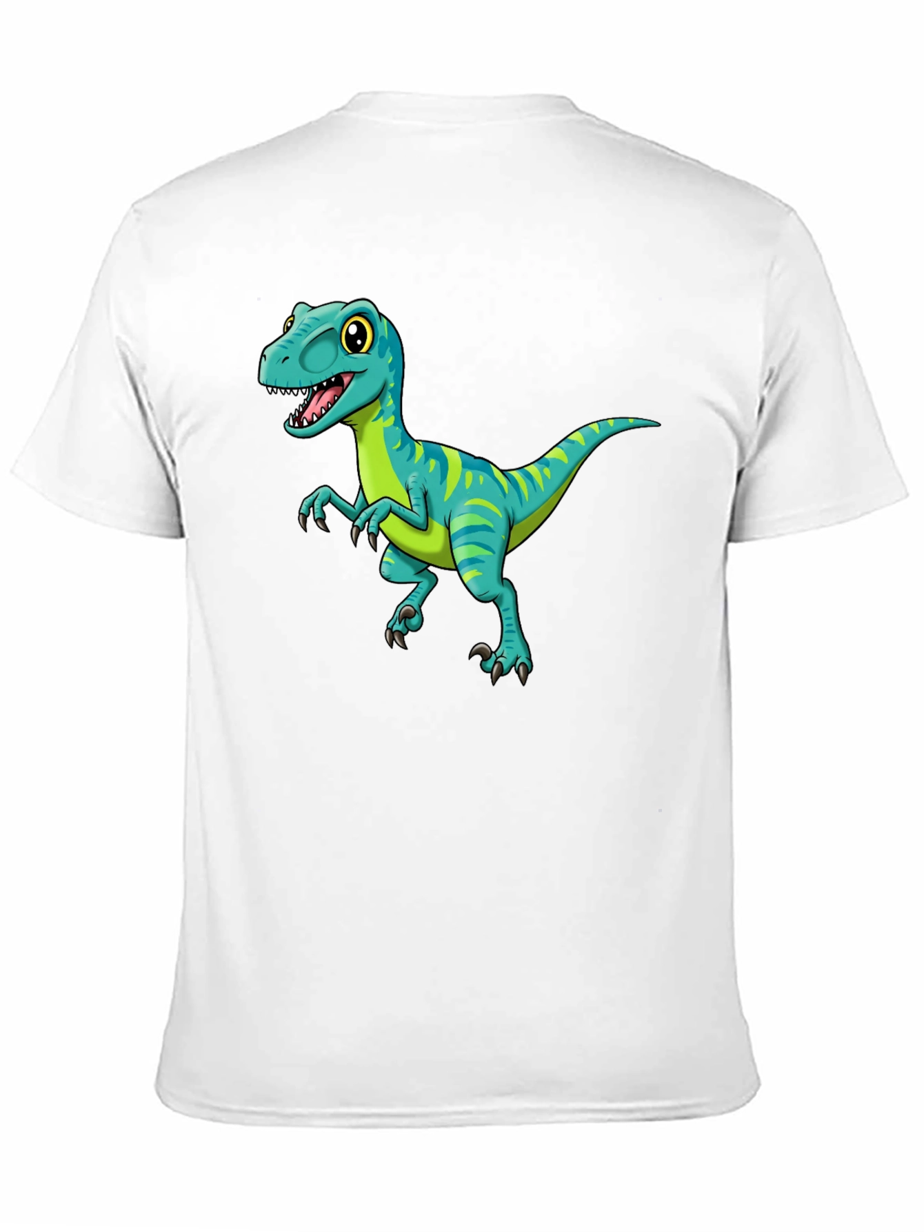 Black Cartoon Dinosaur Graphic Tee - Black view 11