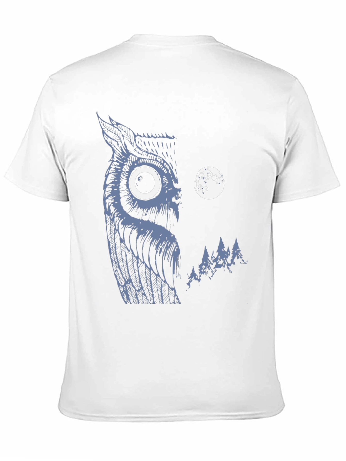 Black Owl & Moon Graphic Black T-Shirt view 11