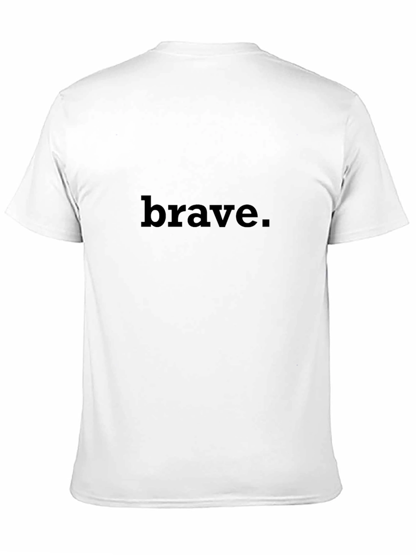Black Brave Statement Tee - Classic Black Crew Neck view 11