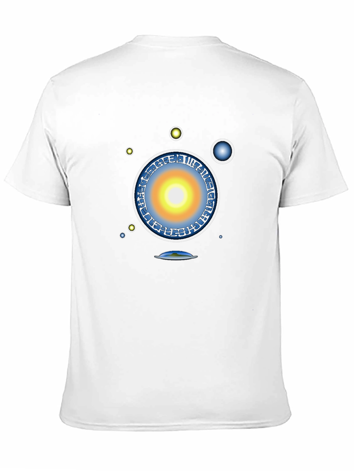 Black Abstract Solar System Graphic Tee - Black view 11