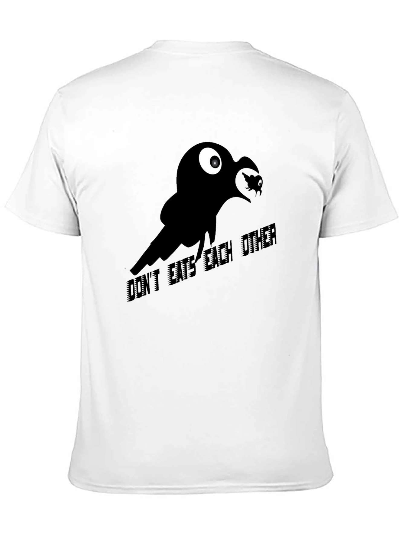 Black Raven Eats Raven Funny Graphic T-Shirt view 11