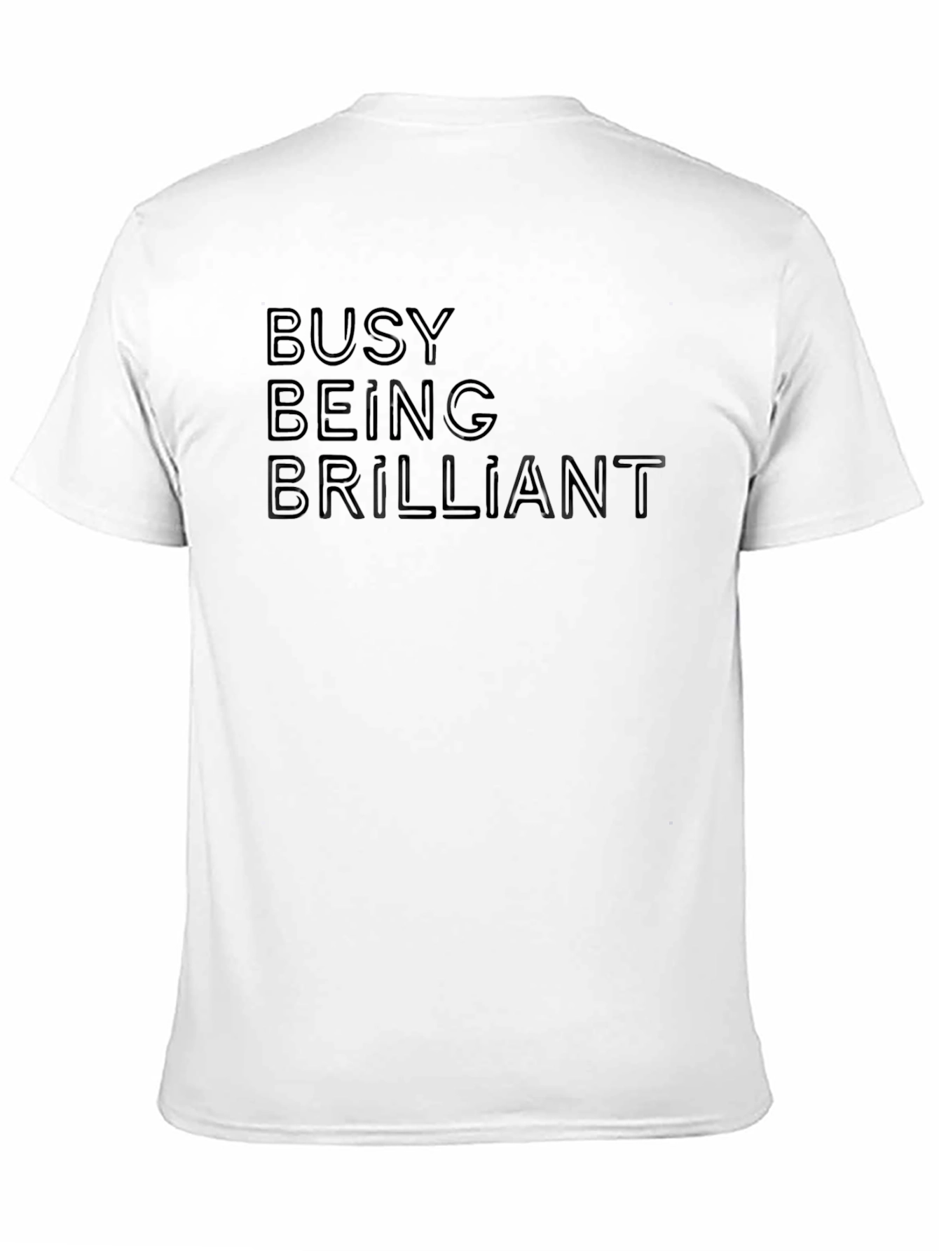 Black Busy Being Brilliant Black Graphic Tee Shirt view 11