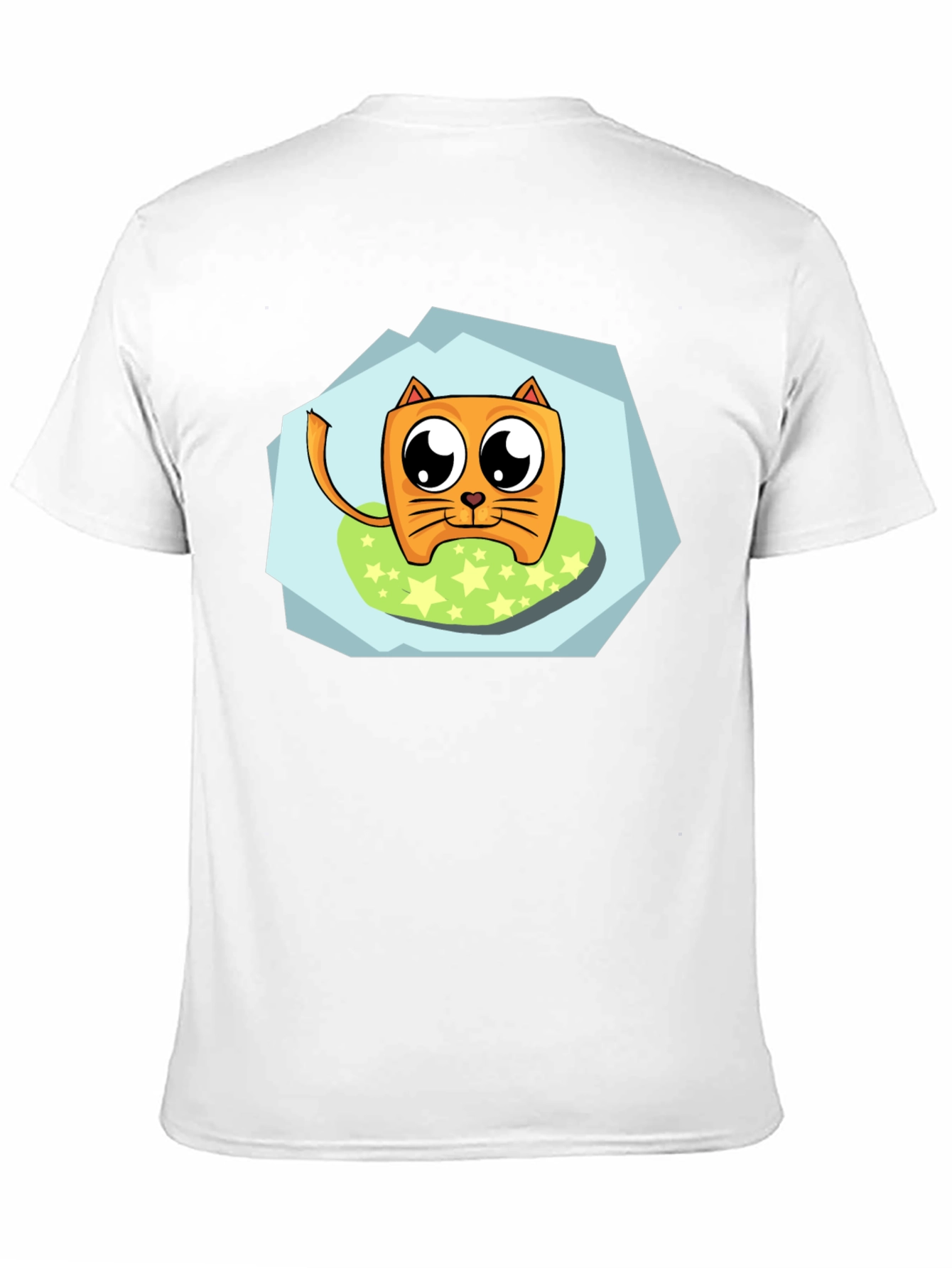 Black Cartoon Cat Graphic Tee - Black Casual Shirt view 11