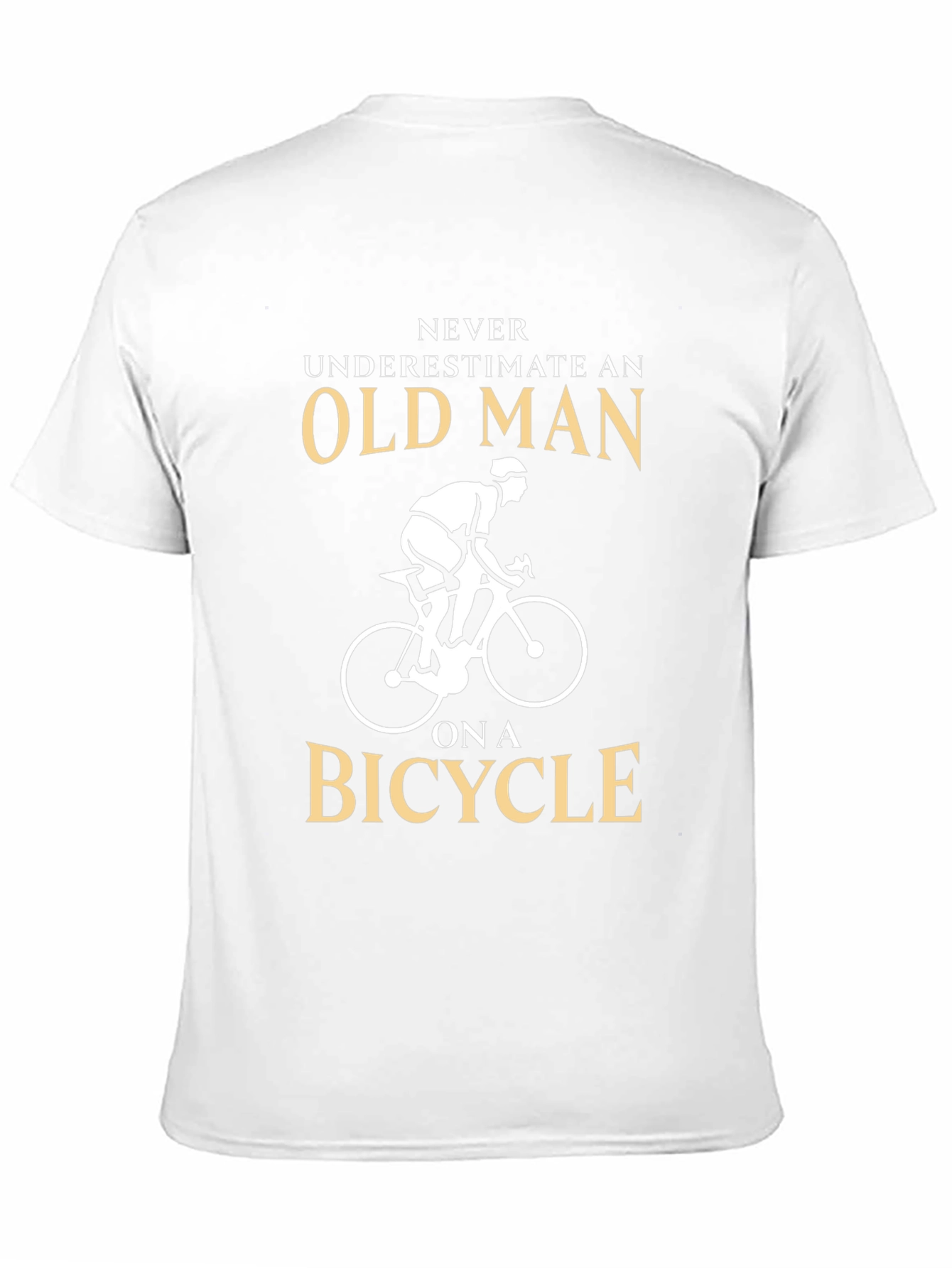 Black Never Underestimate Old Man on a Bicycle T-Shirt view 11