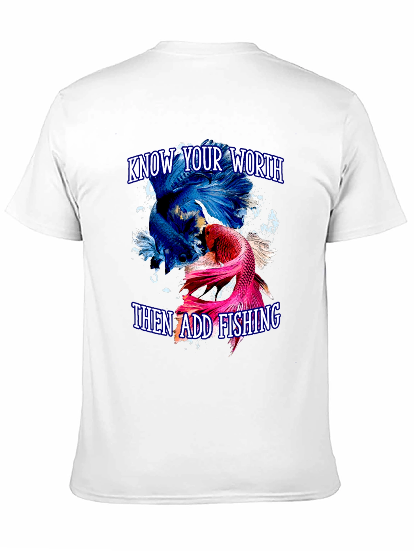 Black Know Your Worth Fishing T-Shirt view 11