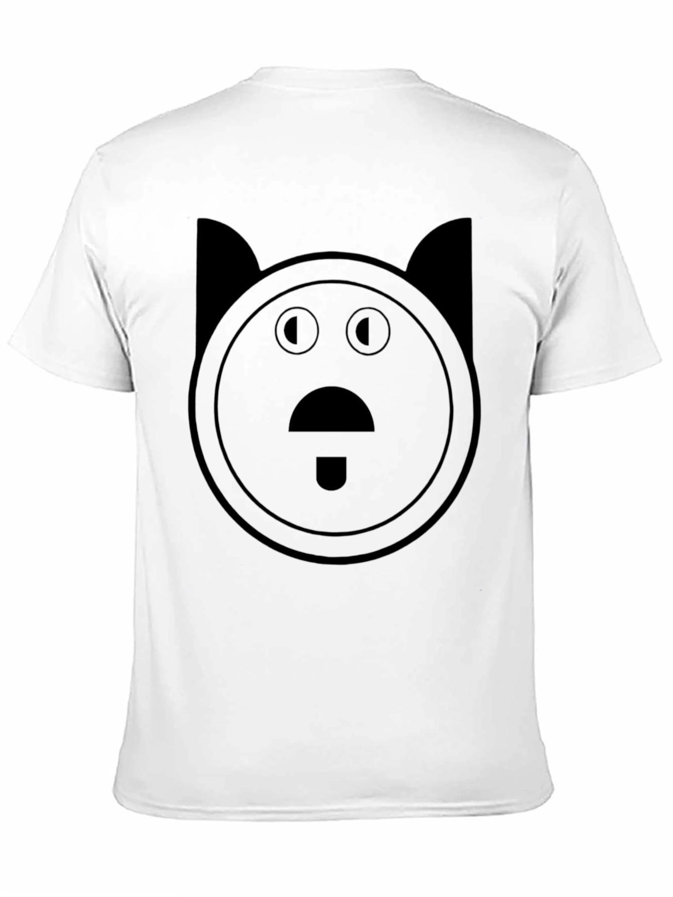 Black Abstract Cat Graphic T-Shirt - Black Cotton Tee view 11