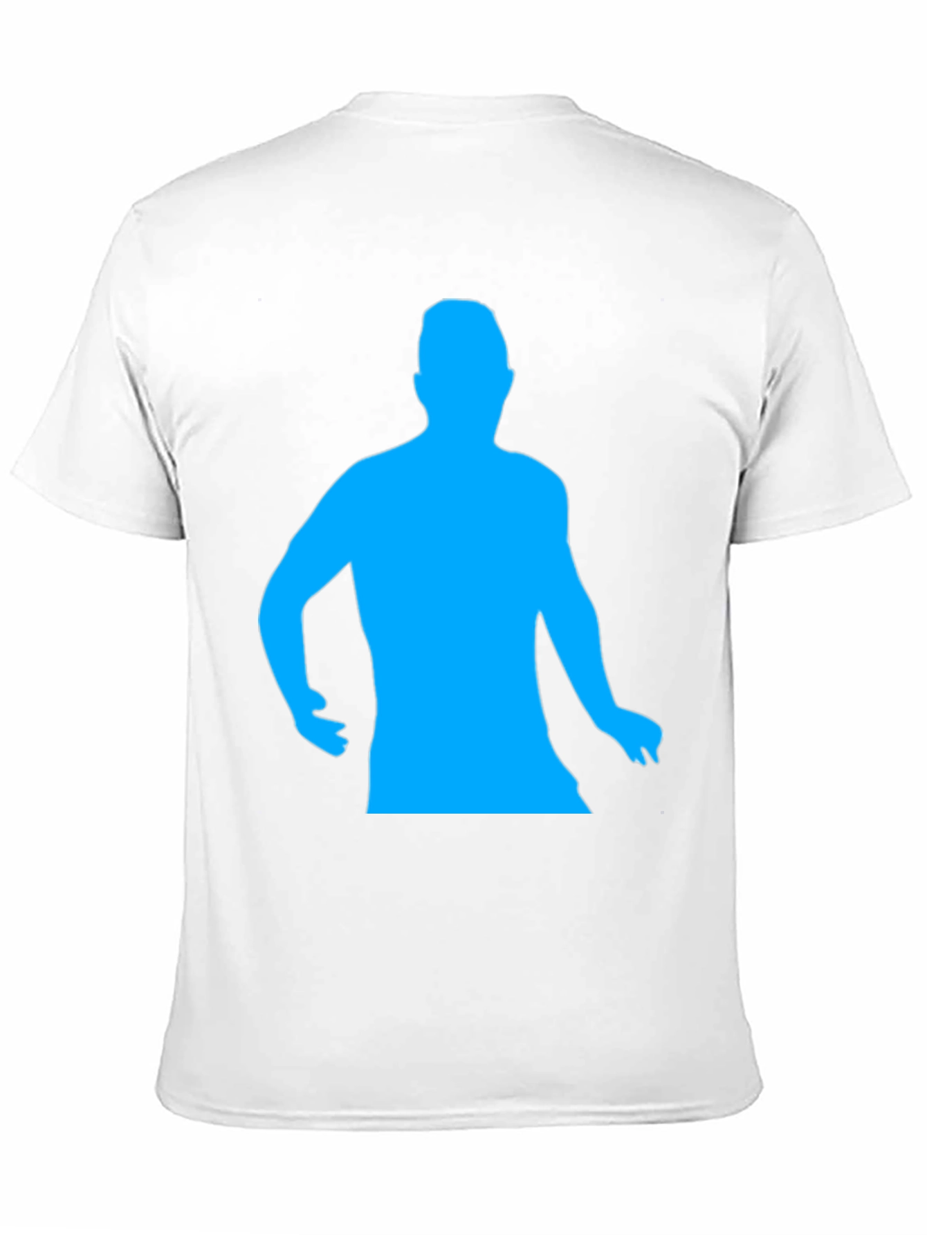 Black Cool Black T-Shirt with Blue Silhouette view 11