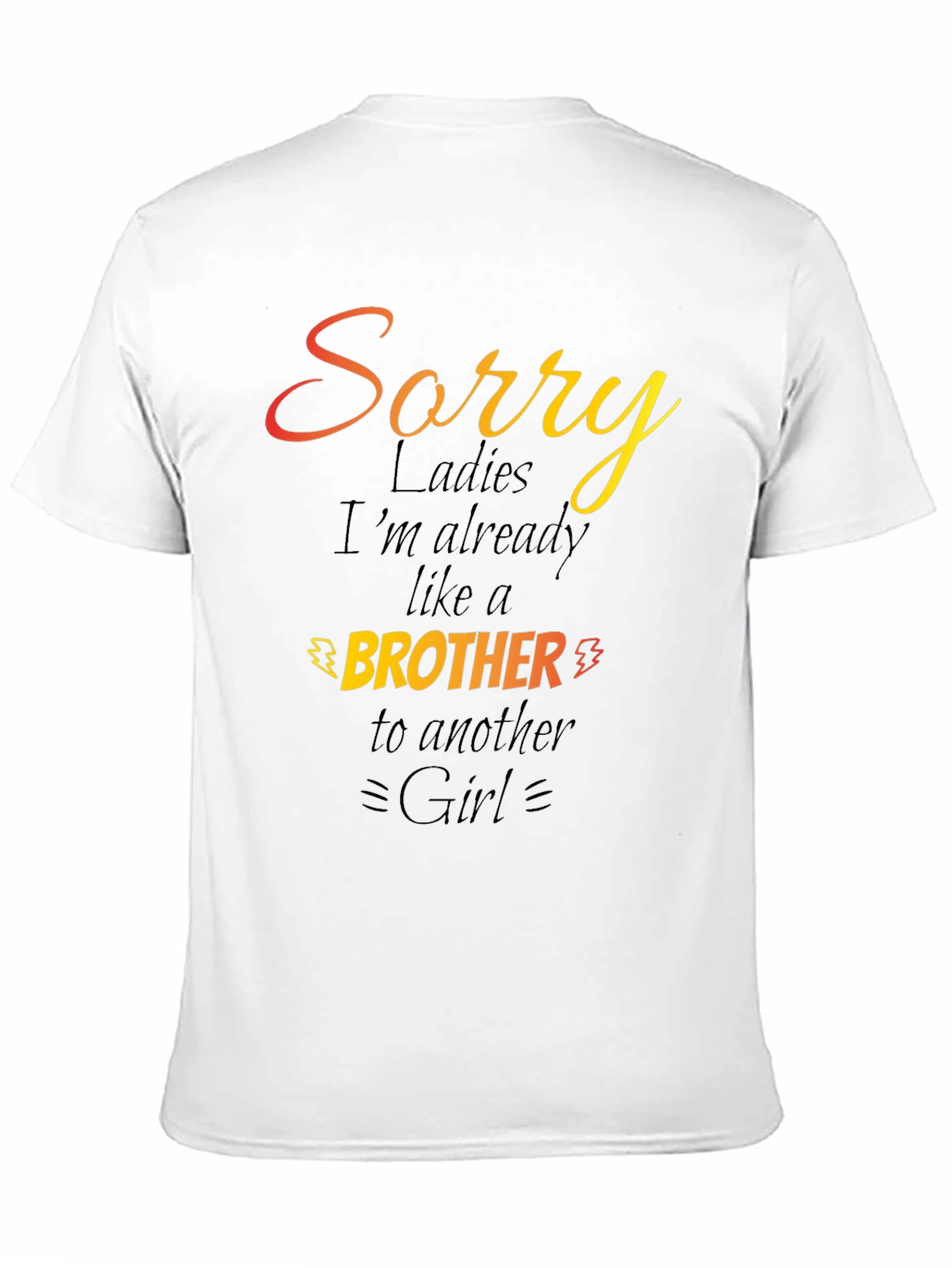 Black Sorry Ladies Brother Graphic Tee - Black Cotton Shirt view 11