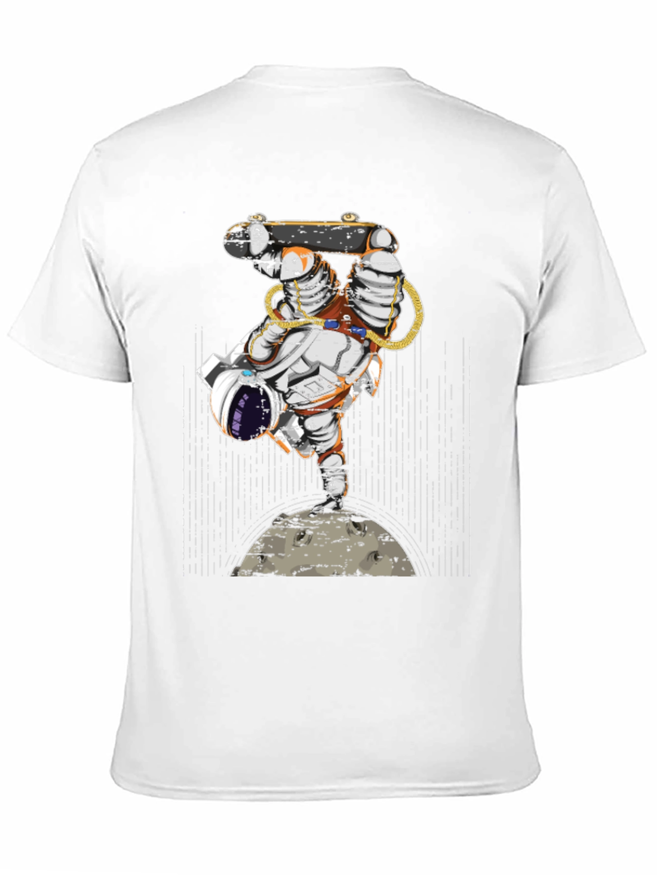 Black Astronaut Skateboarder Graphic Tee view 11