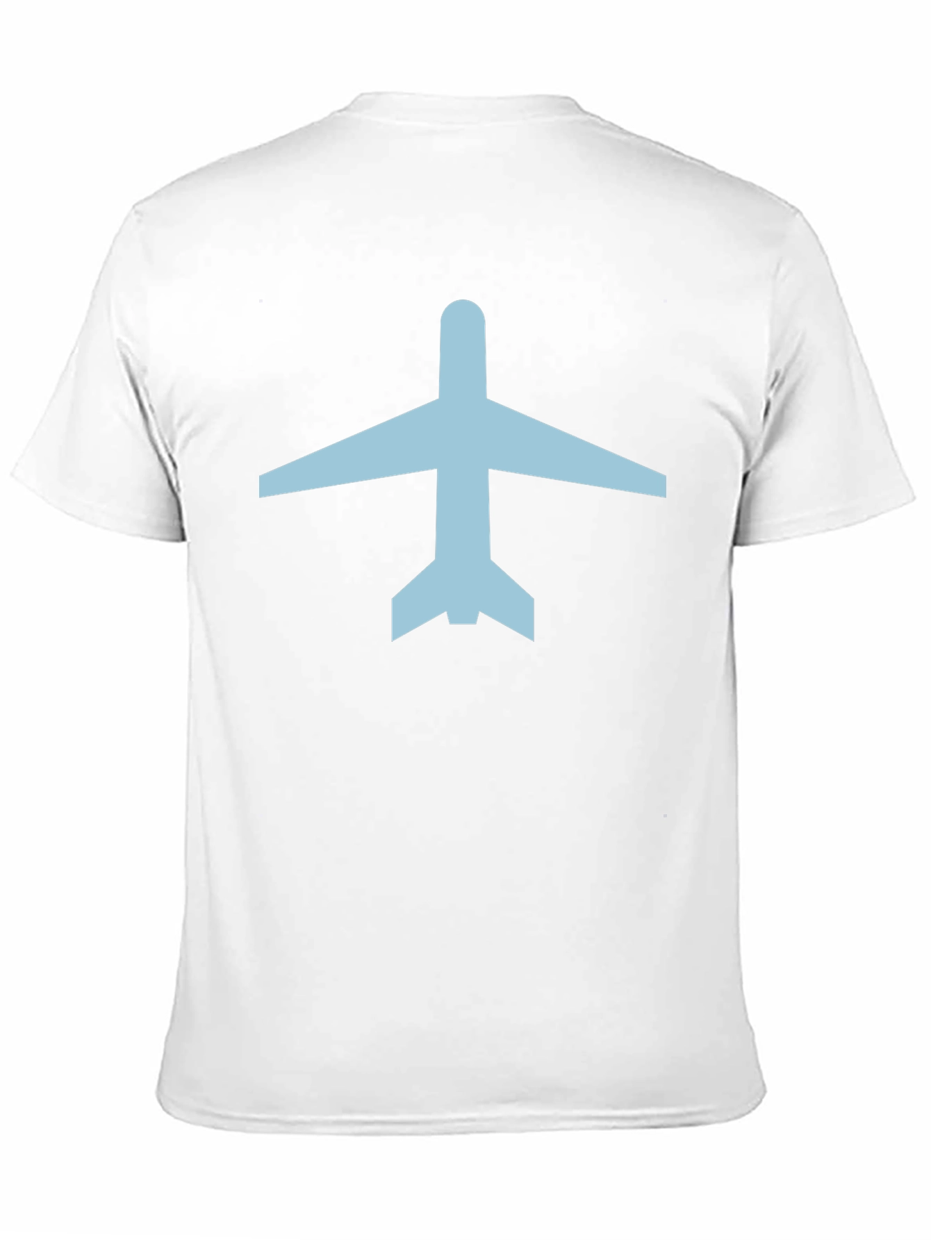 Black Airplane Graphic Tee - Black Cotton Crew Neck T-Shirt view 11