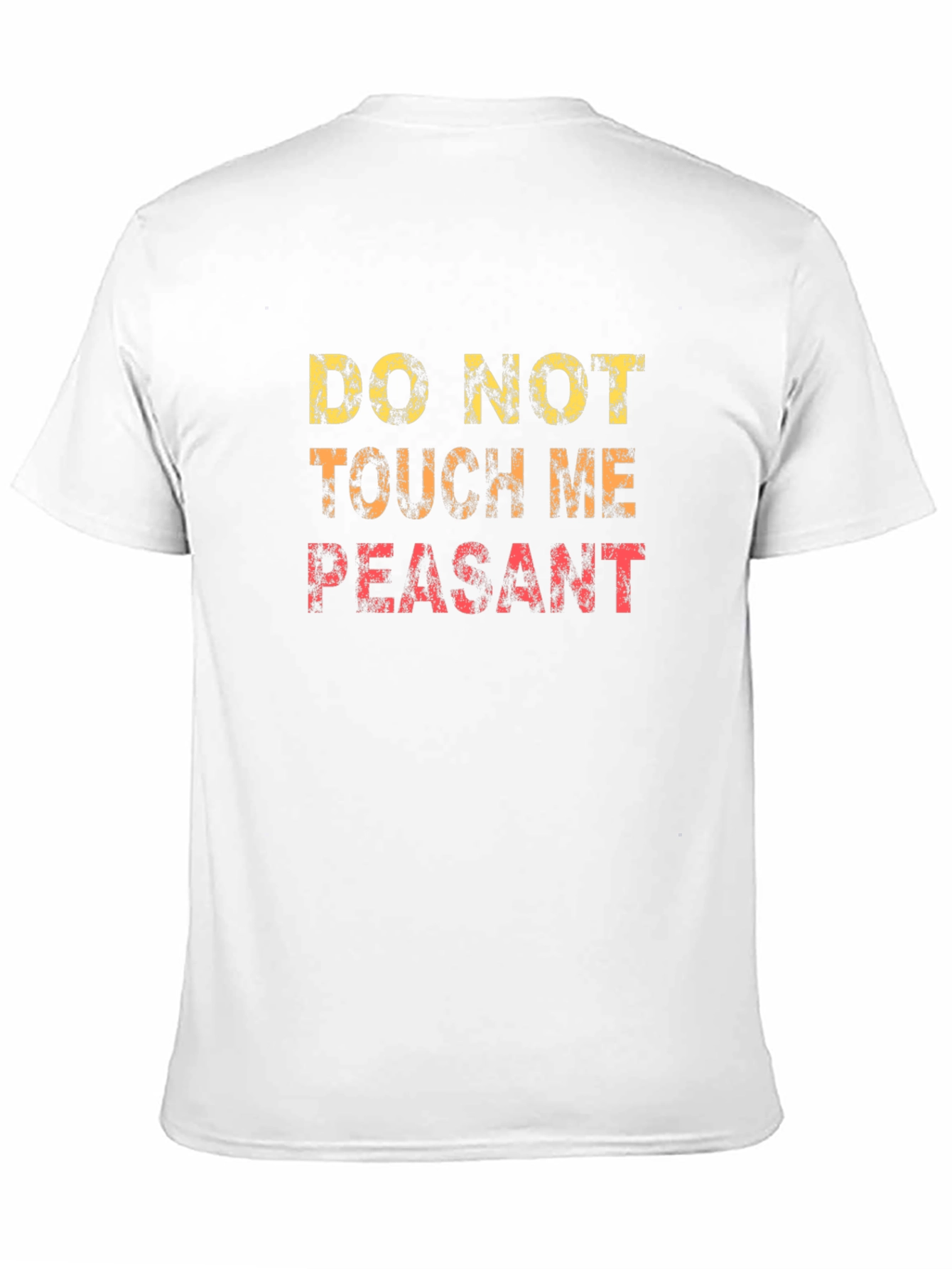 Black Do Not Touch Me Peasant Funny Graphic T-Shirt view 11