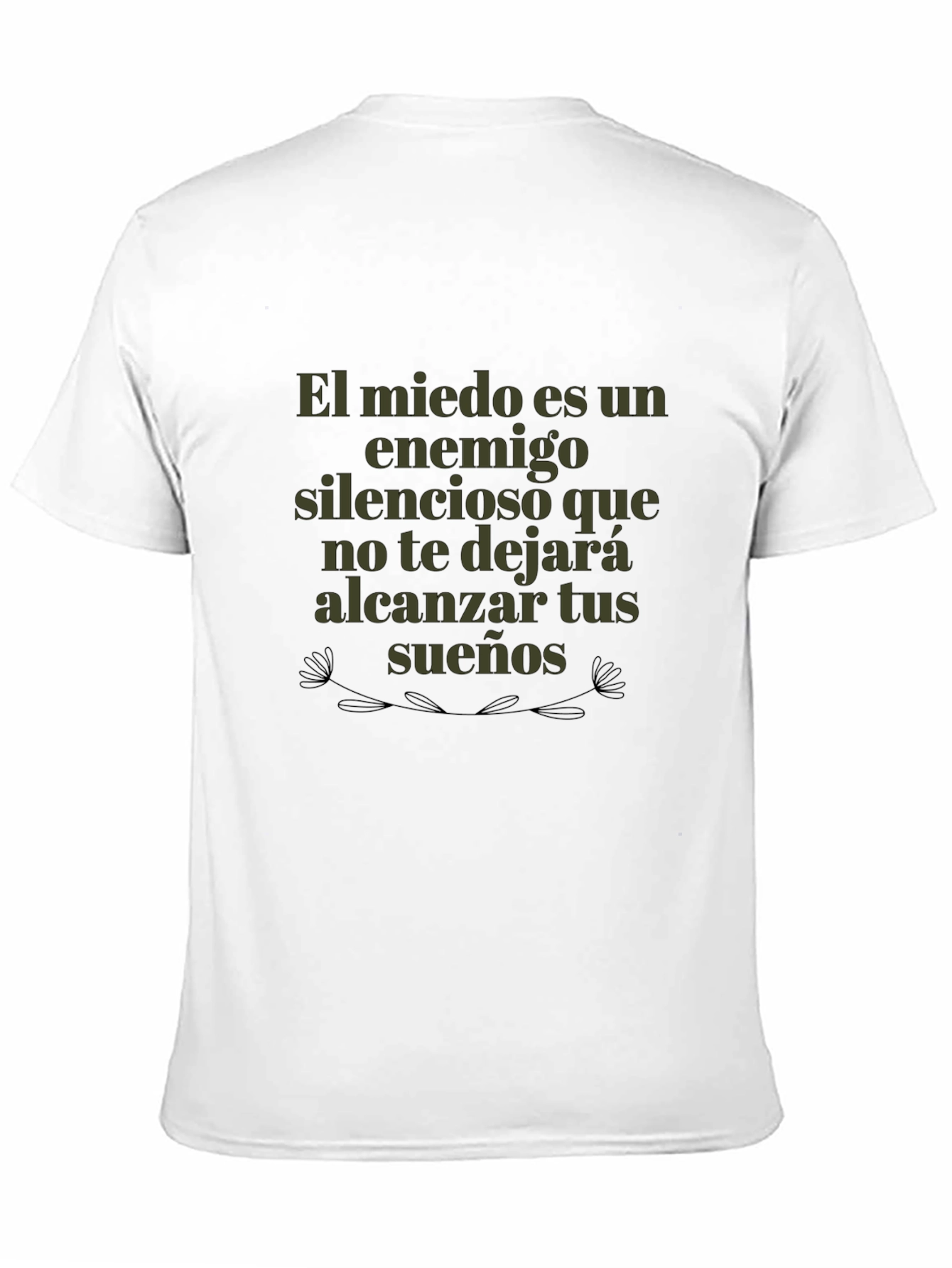 Black Motivational Spanish Quote T-Shirt view 11