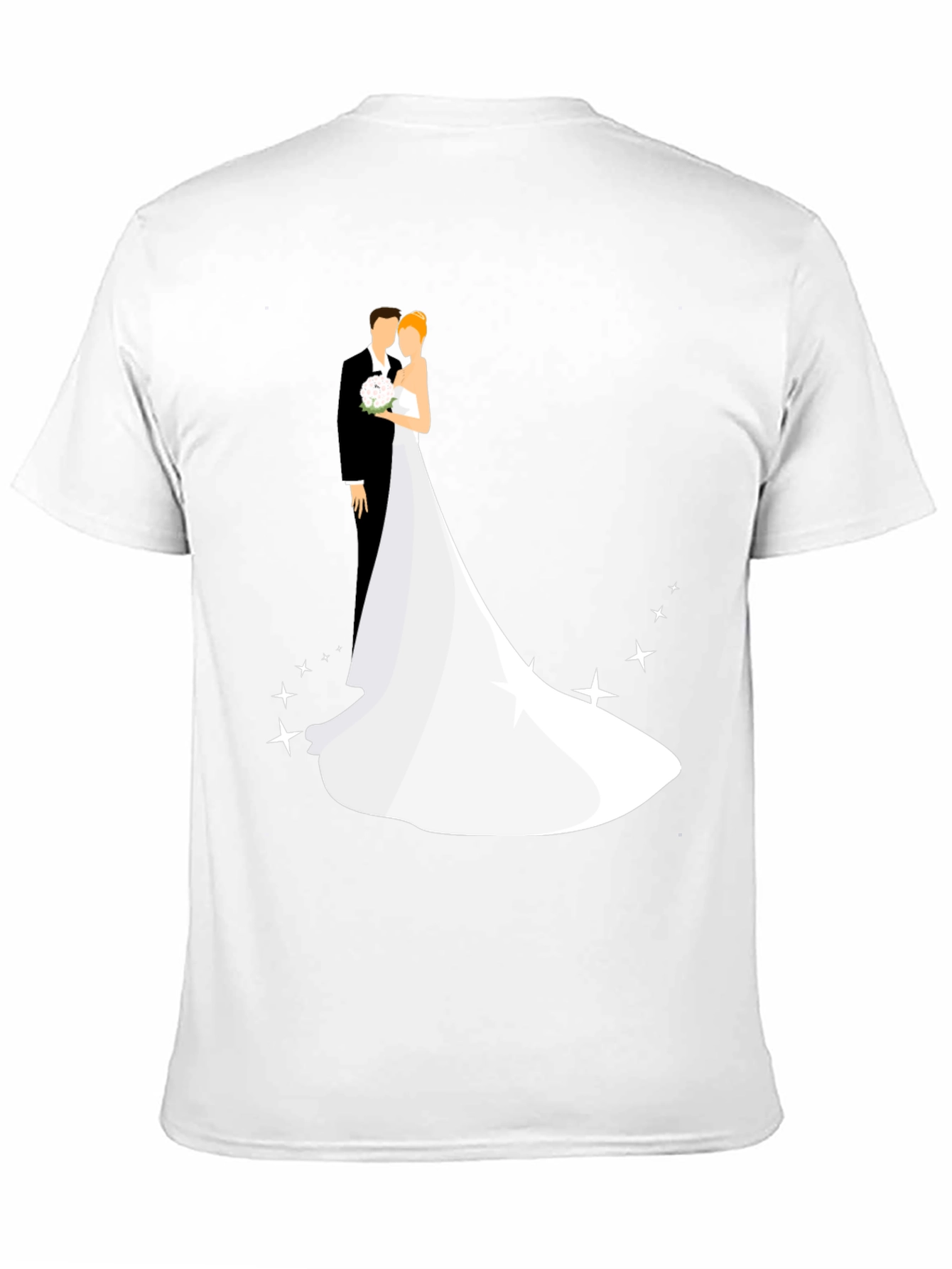 Black Wedding Couple Graphic Black T-Shirt view 11