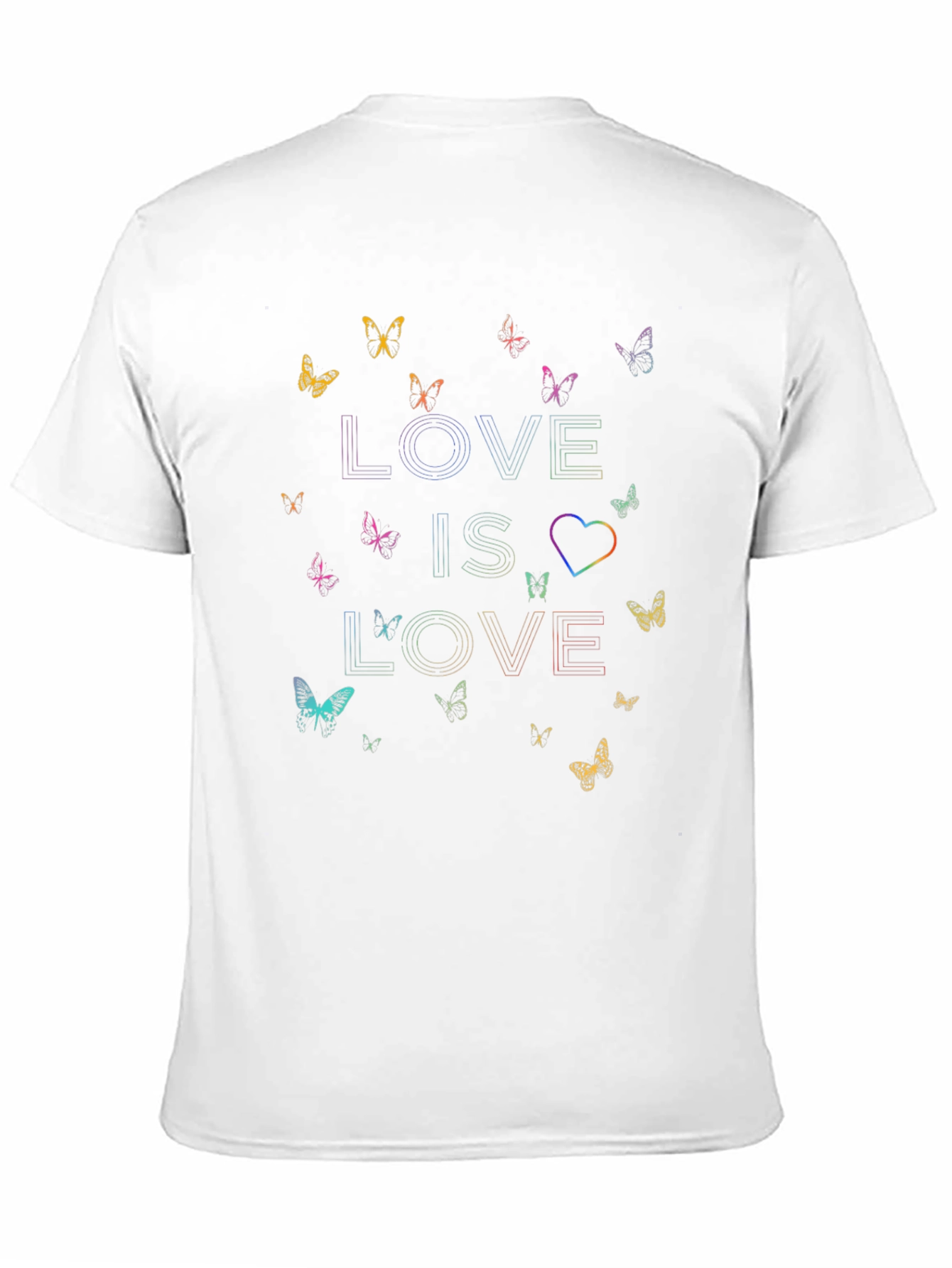Black Love Is Love Rainbow Butterfly Tee view 11