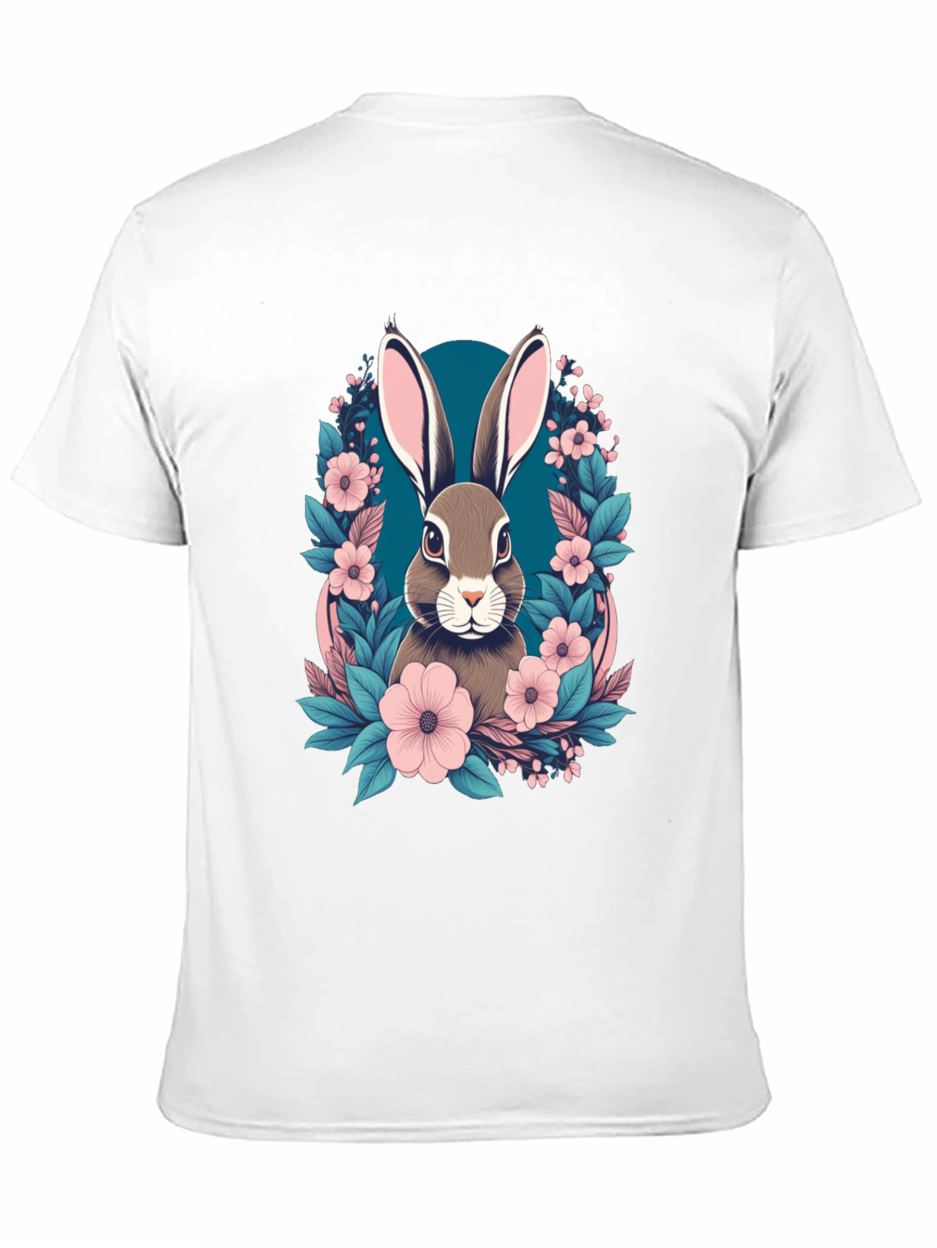 Black Floral Bunny Graphic Tee - Easter Style view 11