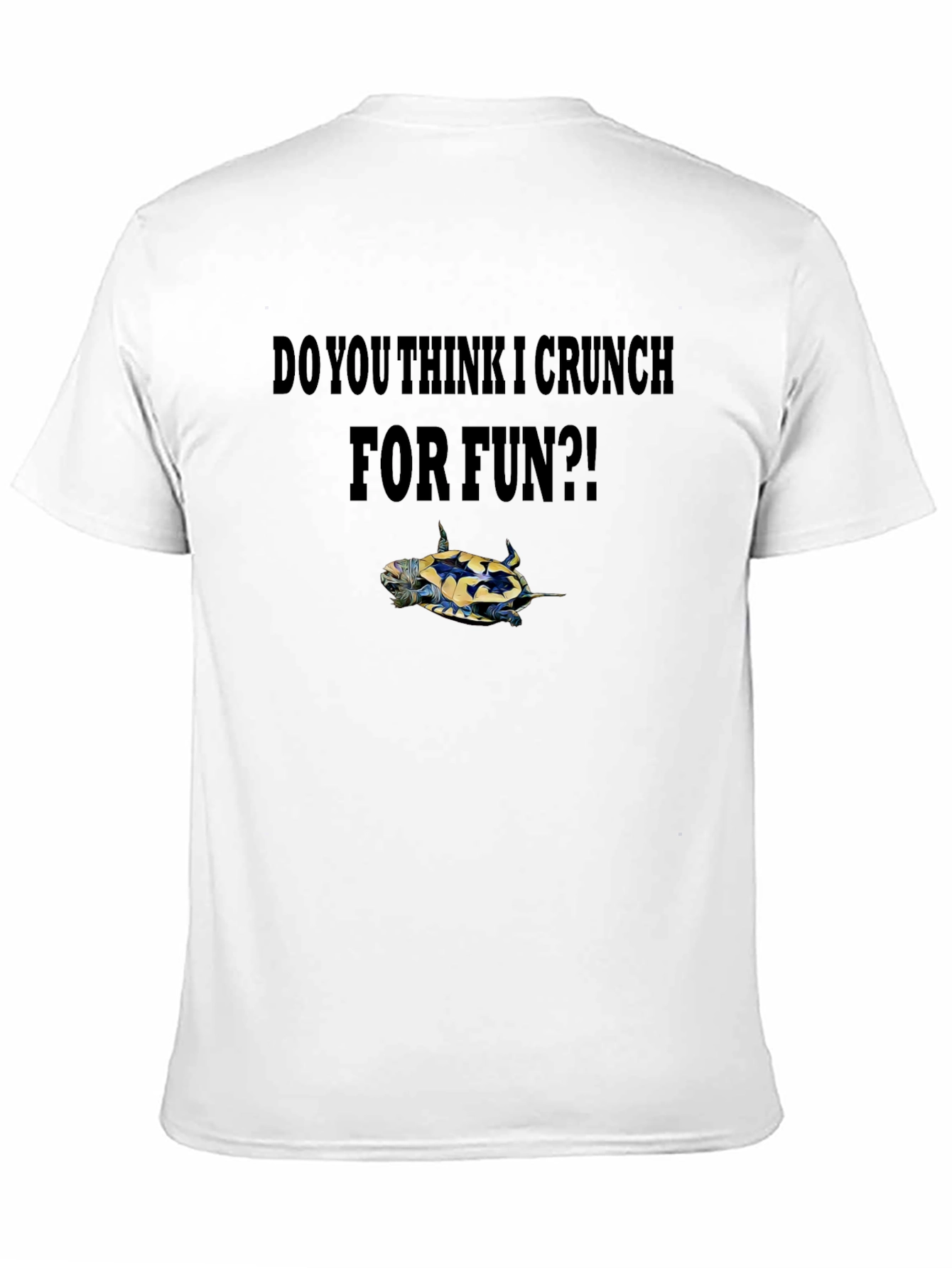 Black Crunch Turtle Graphic Tee - Fun Novelty Shirt view 11