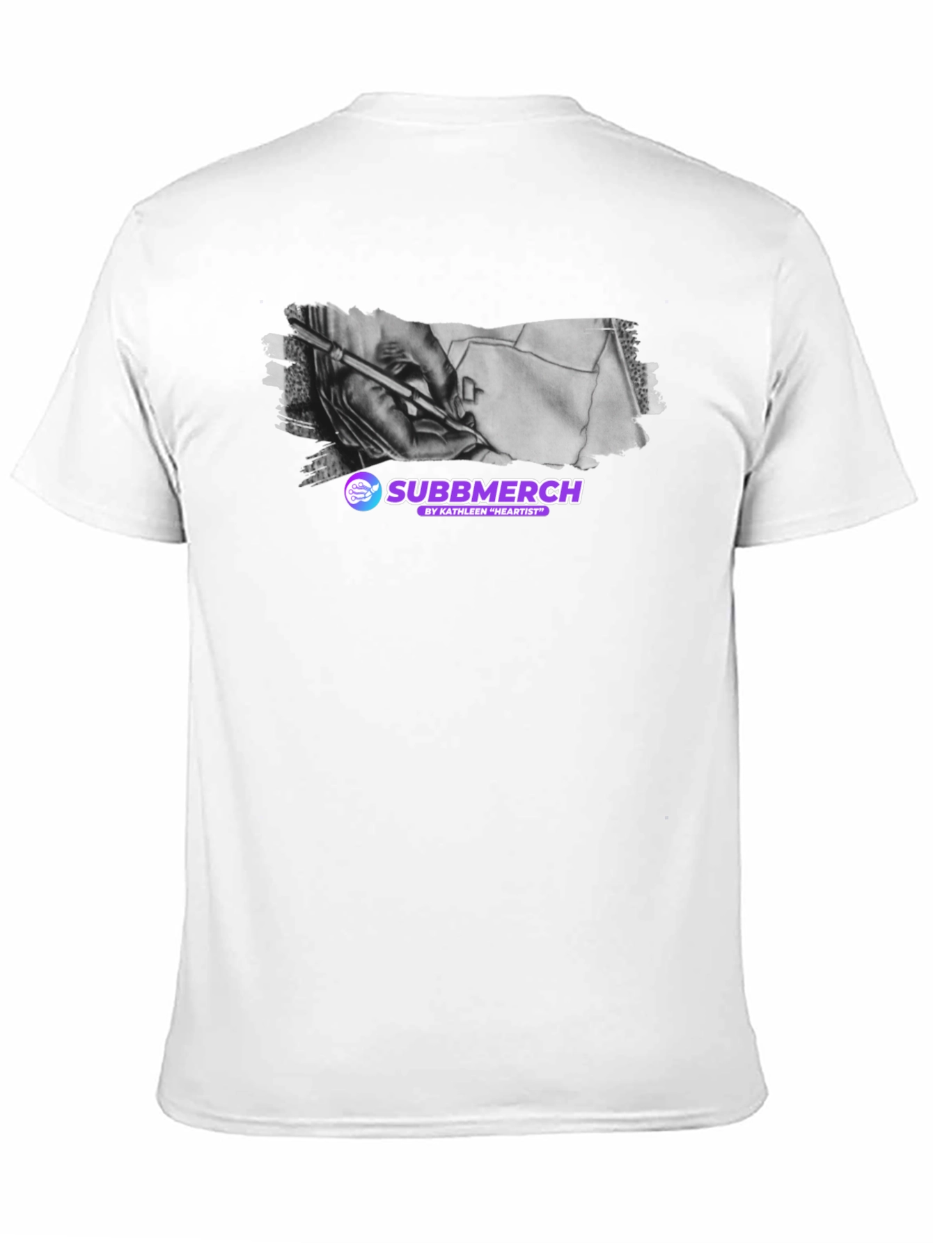 Black SubbMerch Artist T-Shirt - Unisex Black Cotton Tee view 11