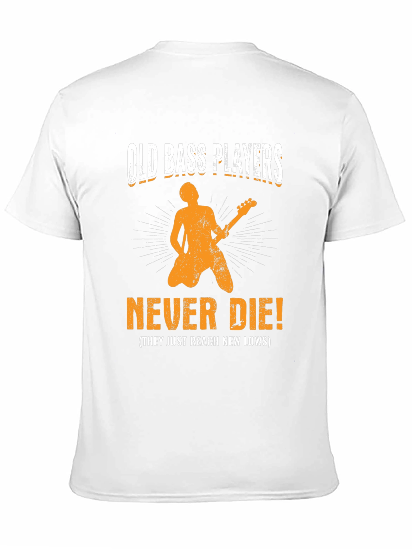Black Old Bass Players Never Die T-Shirt view 11