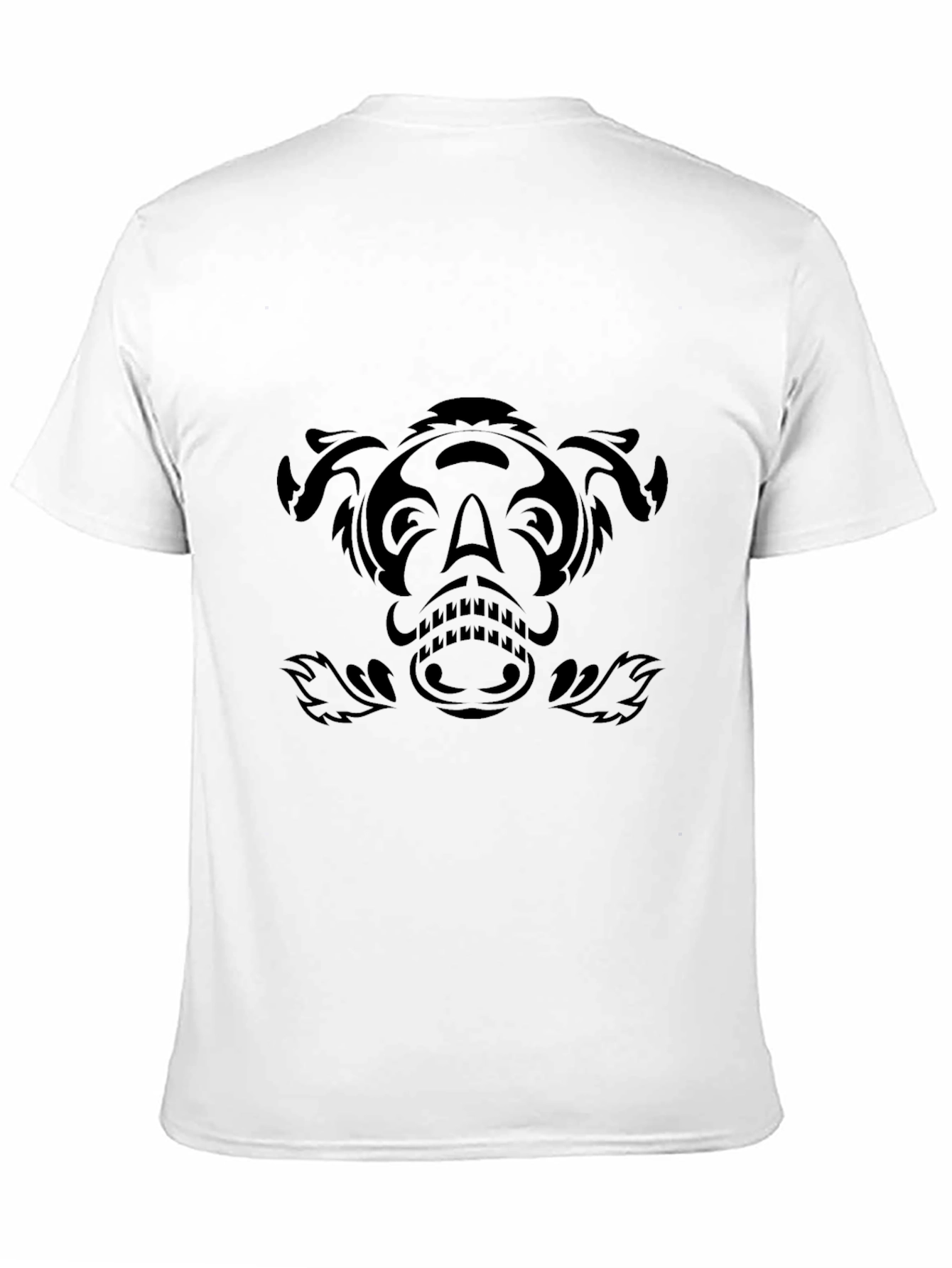 Black Tribal Animal Graphic Tee - Stylish Black Shirt view 11