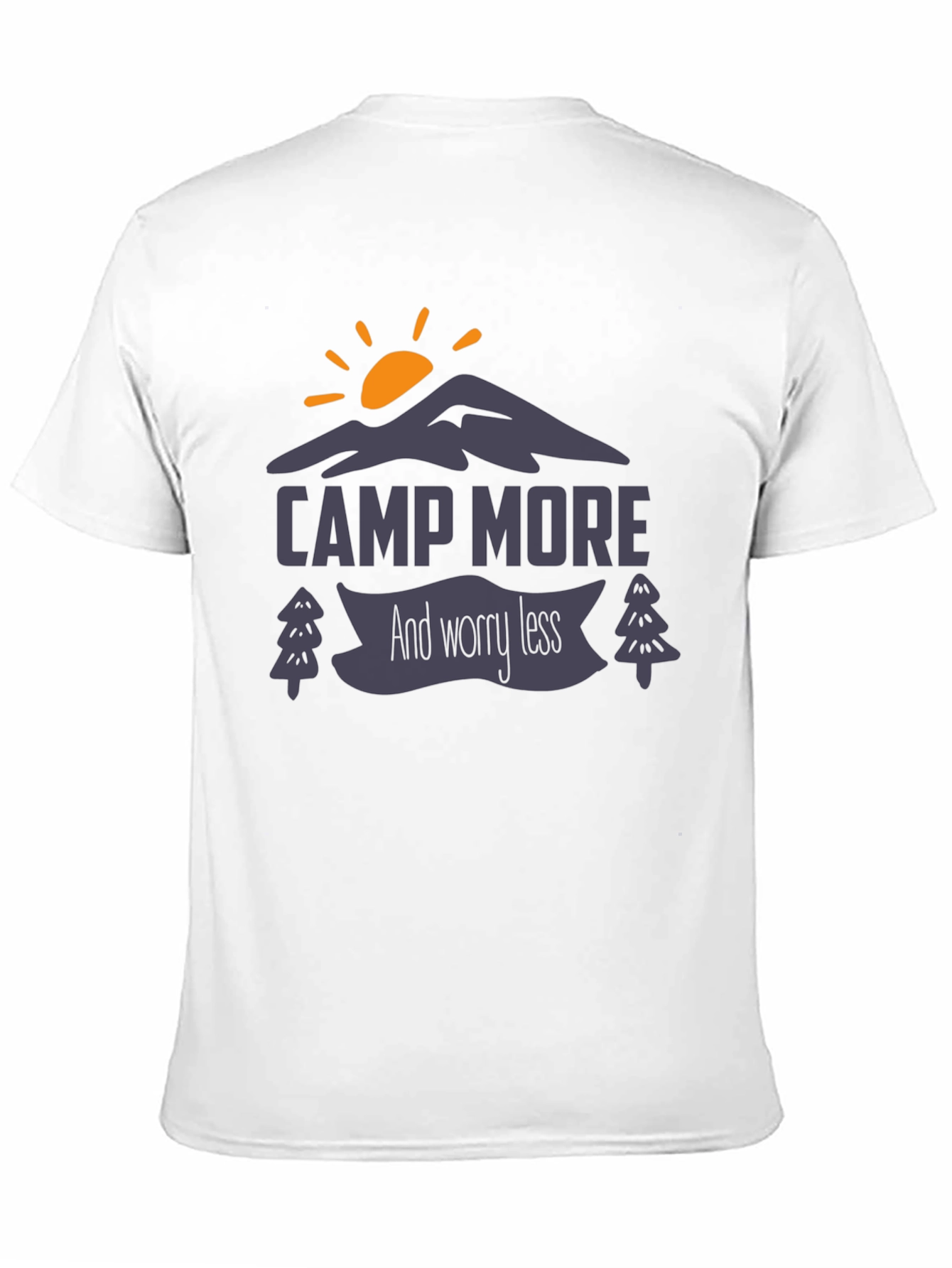 Black Camp More Worry Less Graphic Tee view 11
