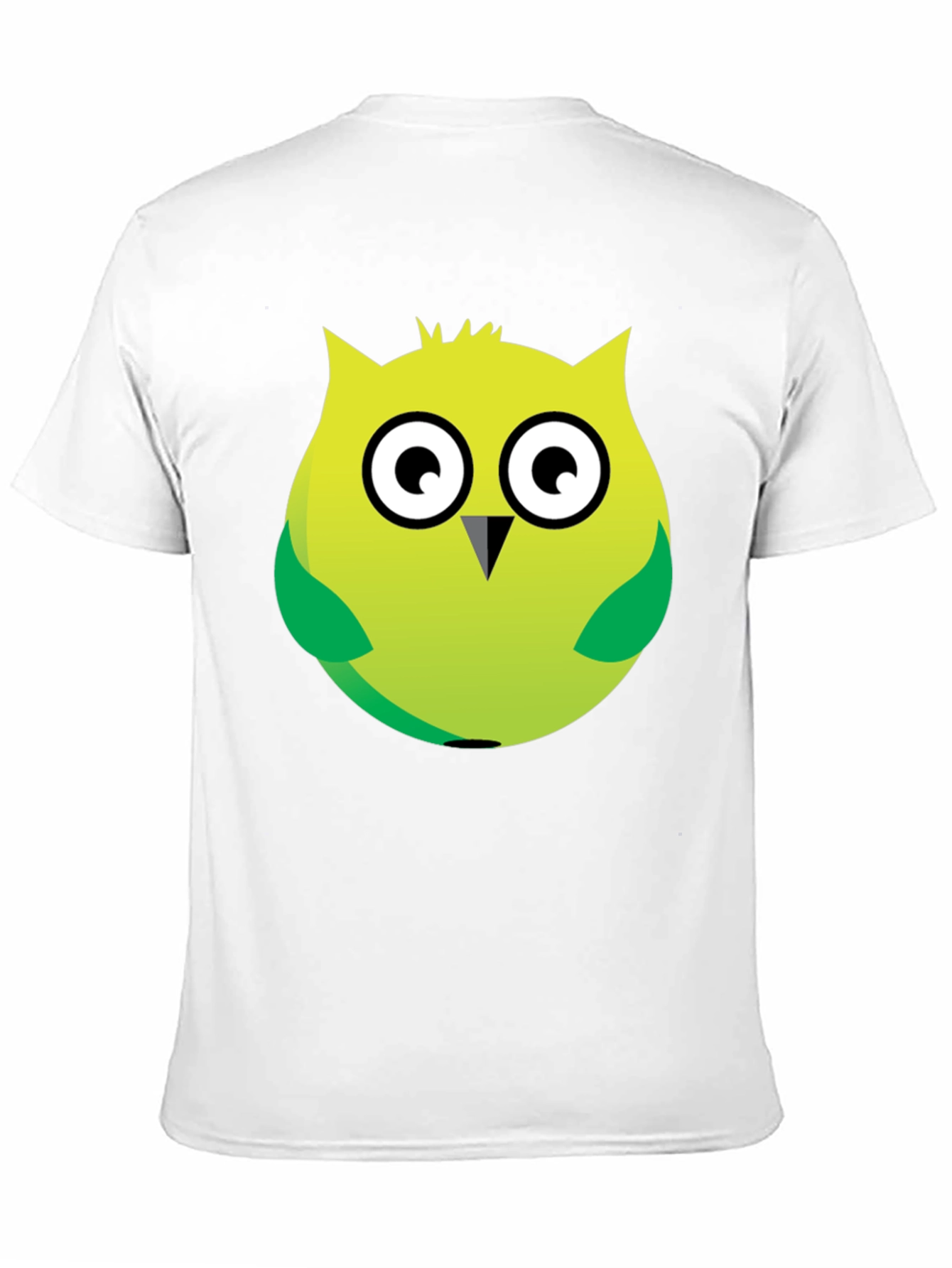 Black Cartoon Owl Graphic Tee - Soft Black Cotton Blend view 11