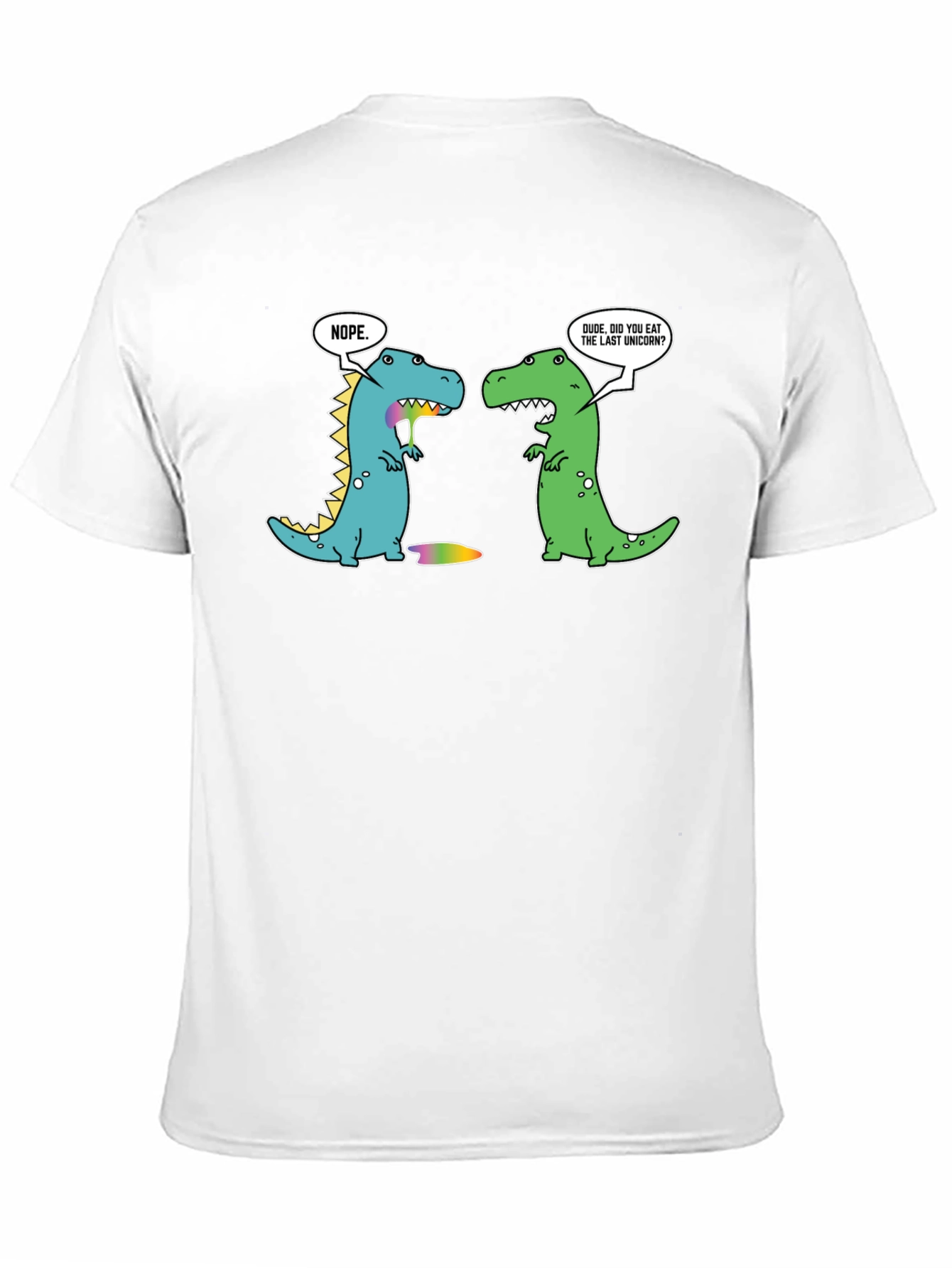 Black Dinosaur Unicorn T-Shirt - Funny Graphic Tee view 11