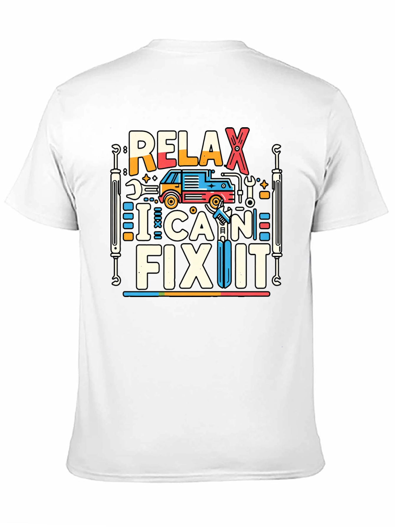 Black Relax I Can Fix It Graphic Tee - Mechanic Shirt view 11