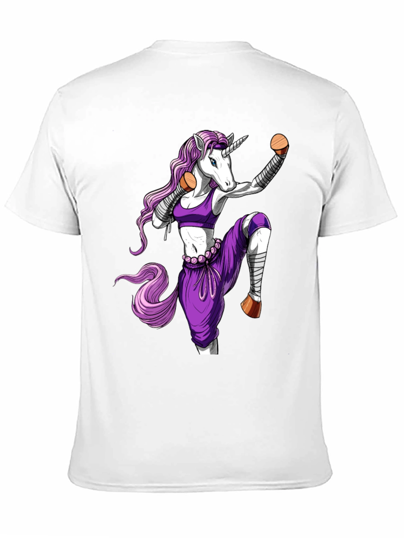 Black Martial Arts Unicorn T-Shirt view 11