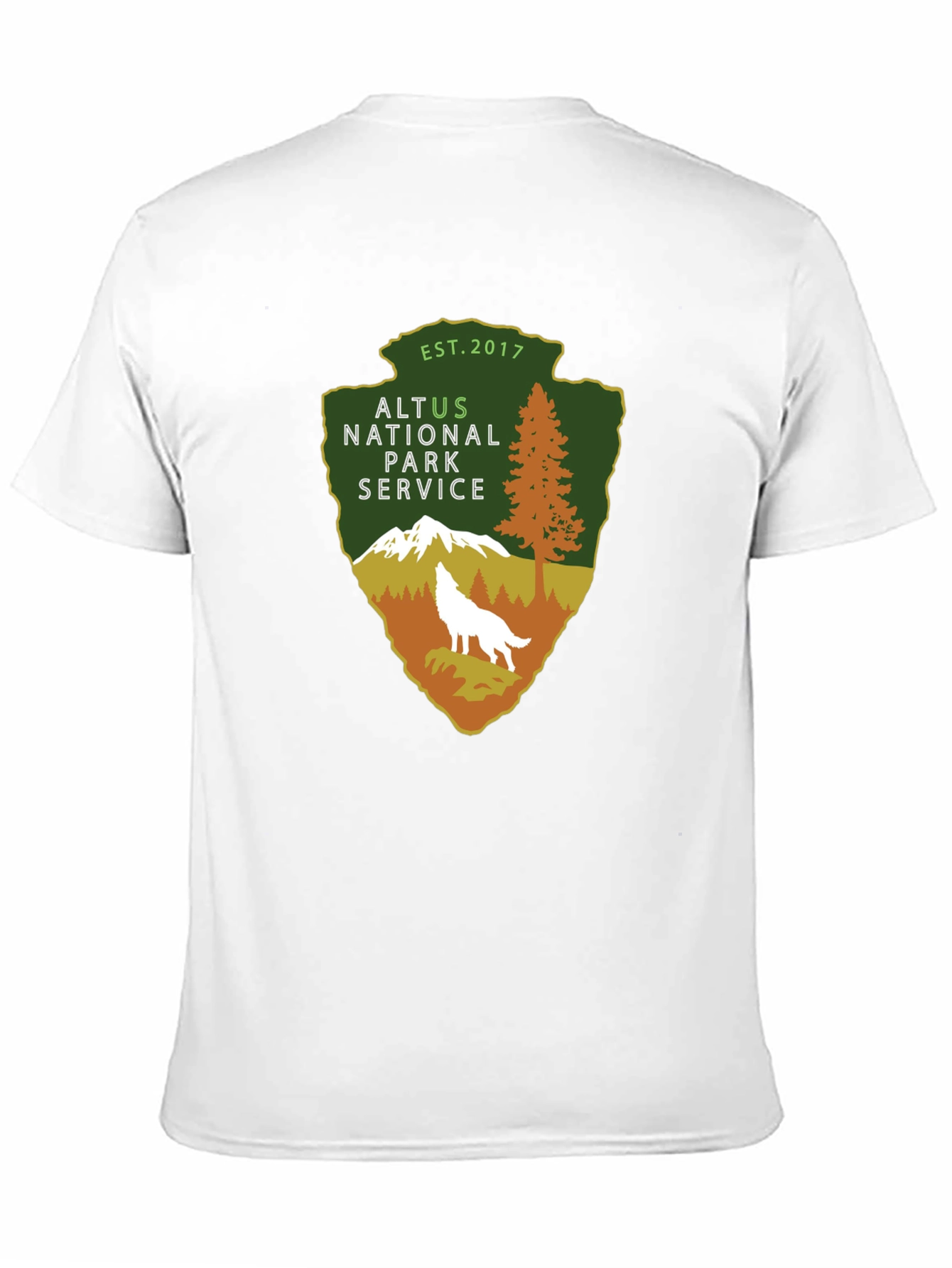 Black Altus National Park Service Arrowhead T-Shirt view 11