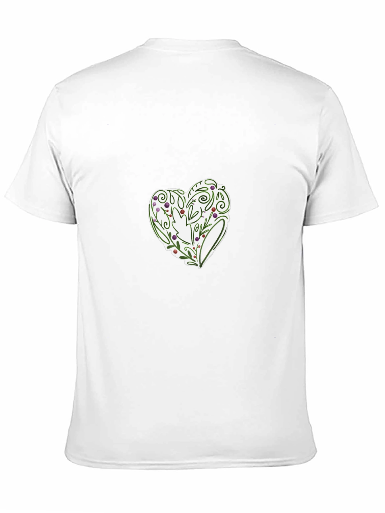 Black Floral Heart Graphic Tee - Stylish Black T-Shirt view 11