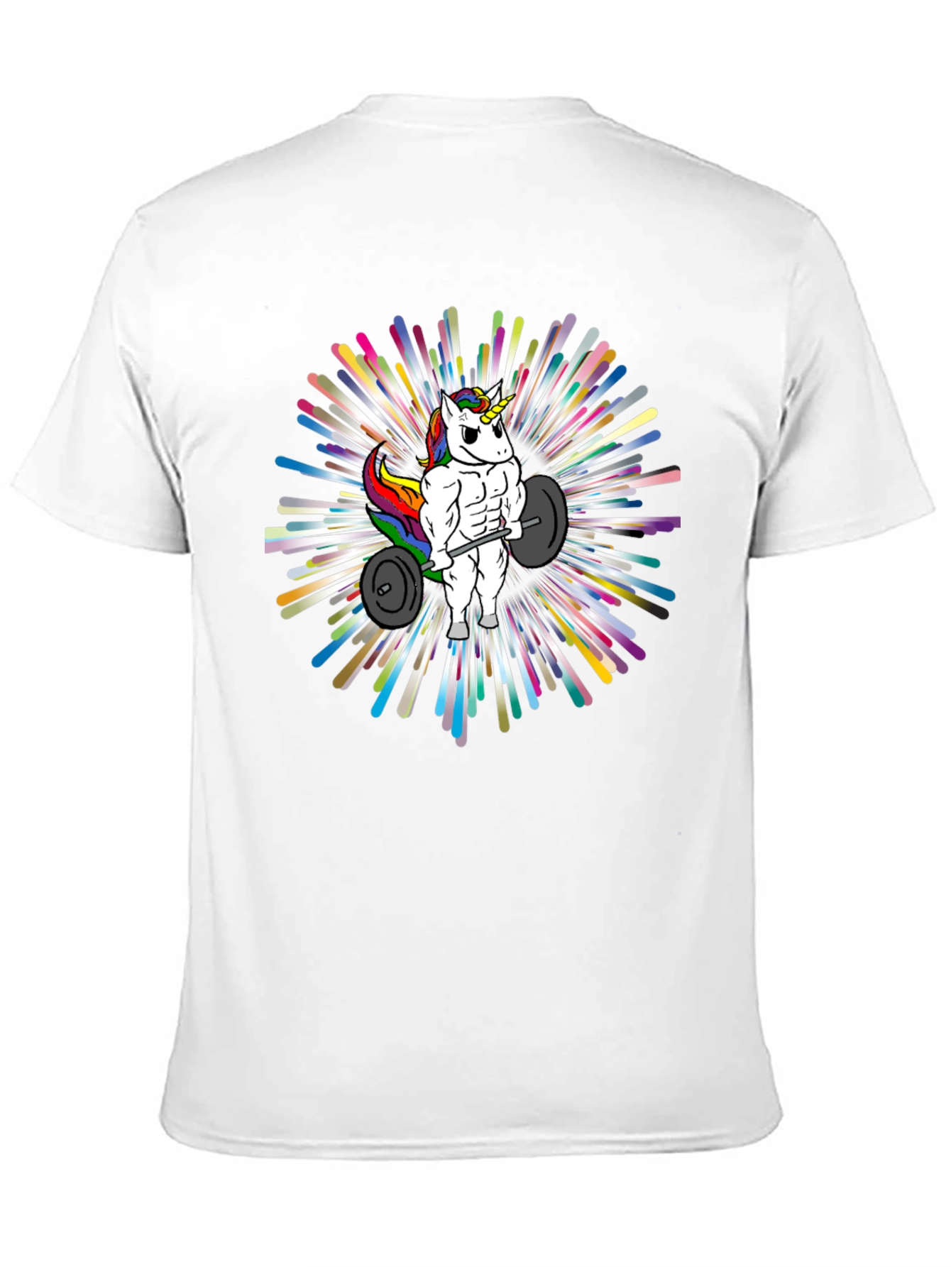 Black Unicorn Lifting Weights Graphic Tee view 11