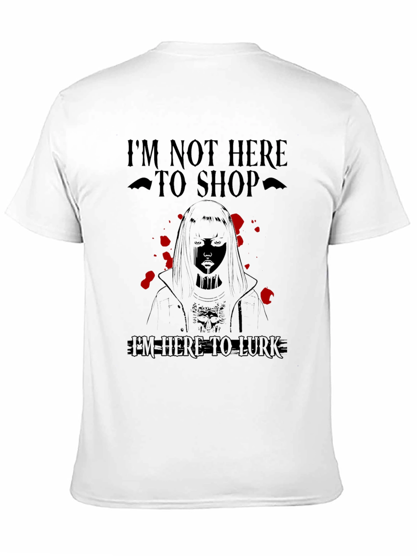 Black I'm Not Here to Shop T-Shirt view 11