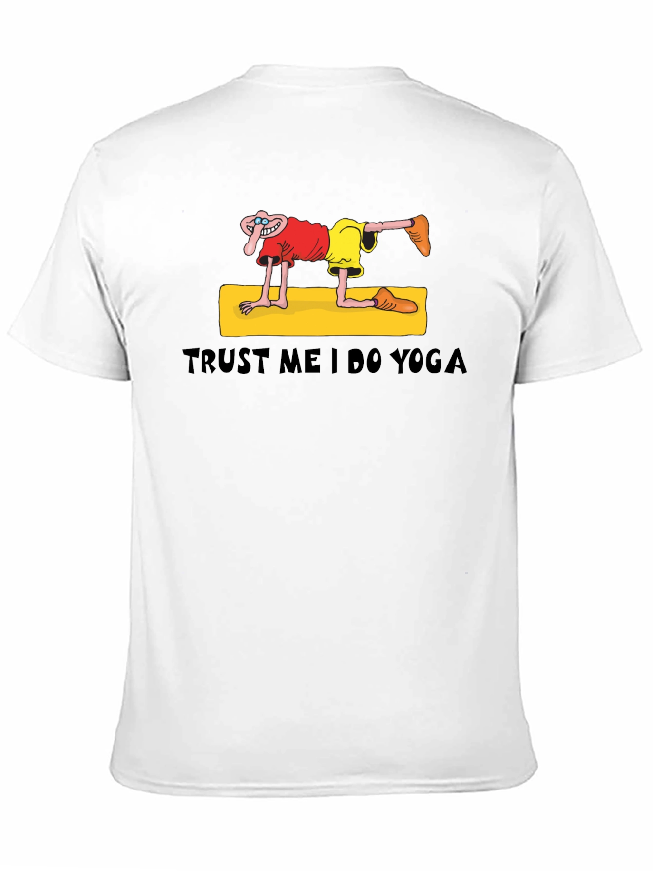 Black Trust Me I Do Yoga Funny Graphic T-Shirt view 11